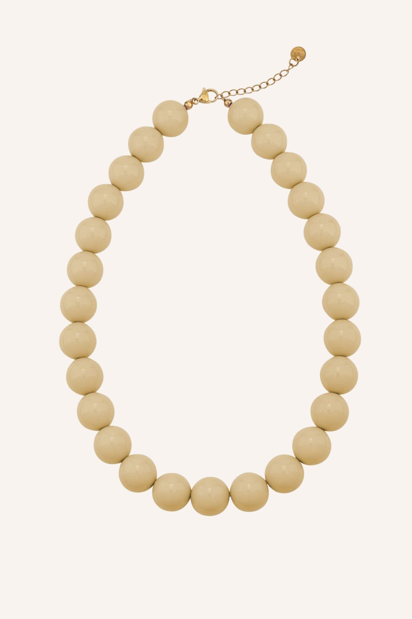 Gekleurde kralenketting | Taupe