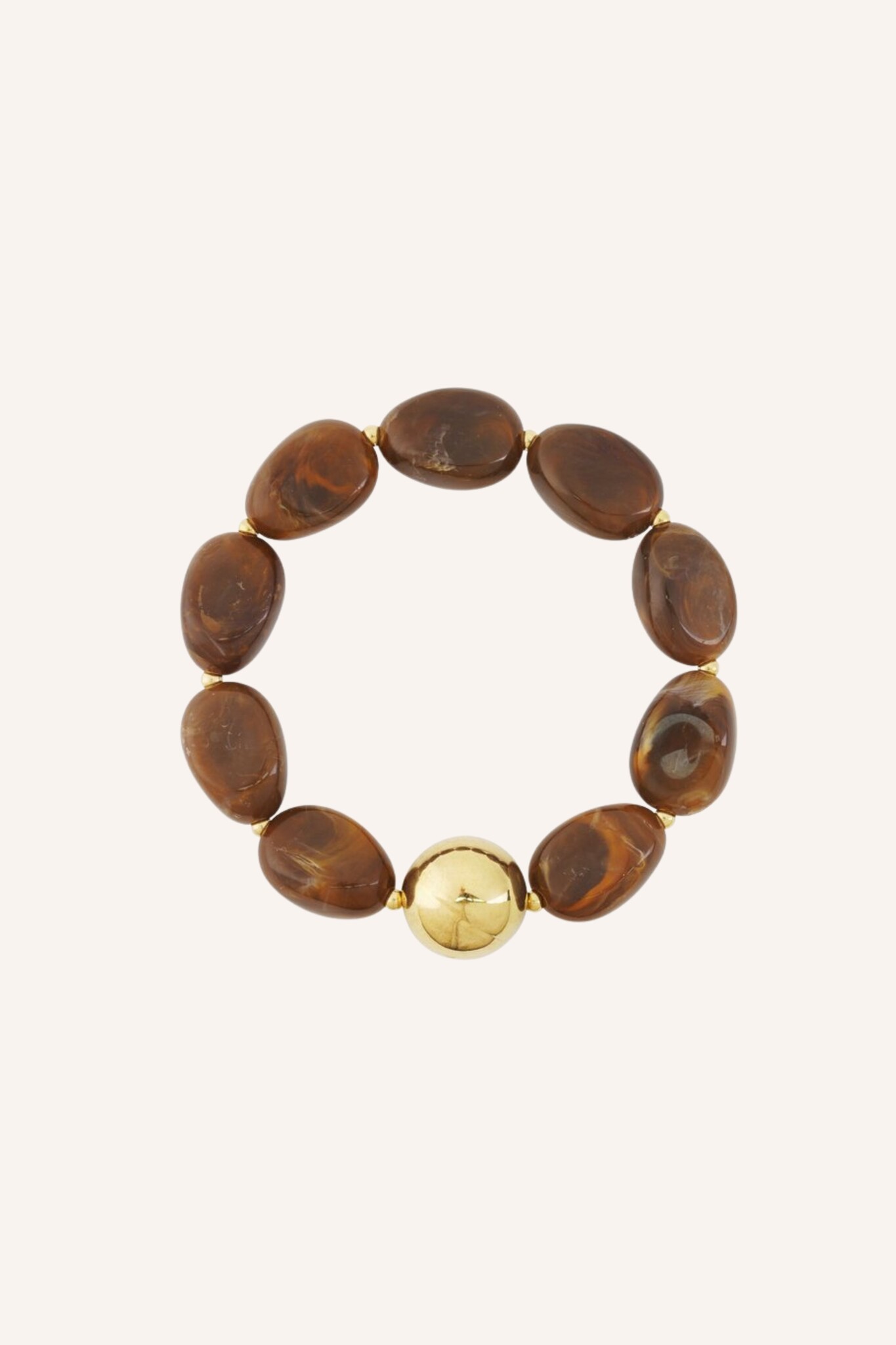 Kralenarmband steen | Bruin