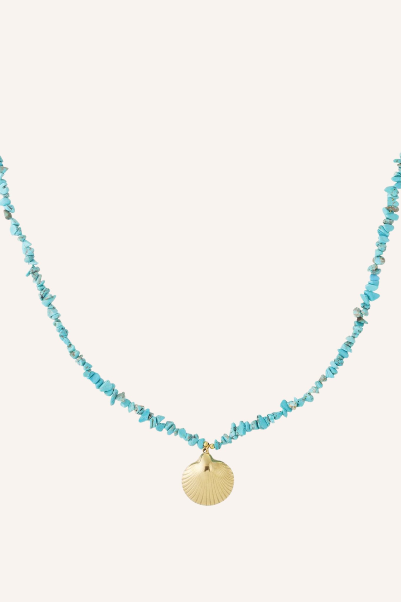 Schelpenketting met schelp | Turquoise