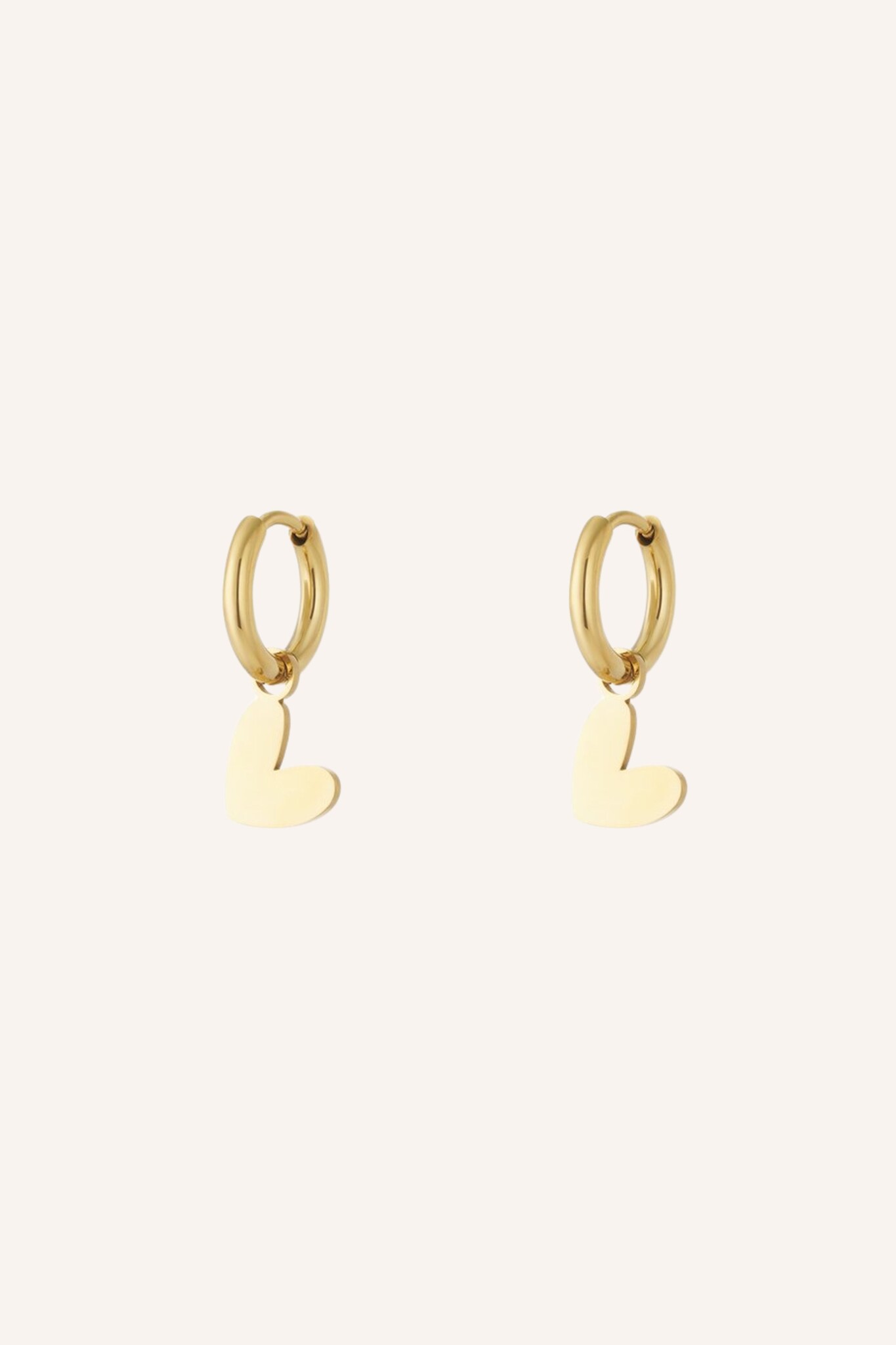 Oorbel kleine hartjes | Goud