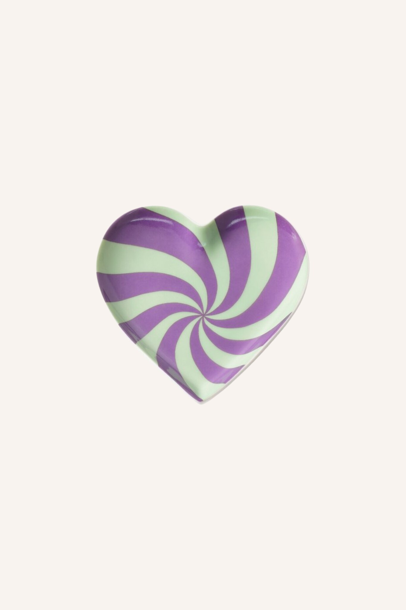 Hartvormig sieradenschaaltje swirl | Paars