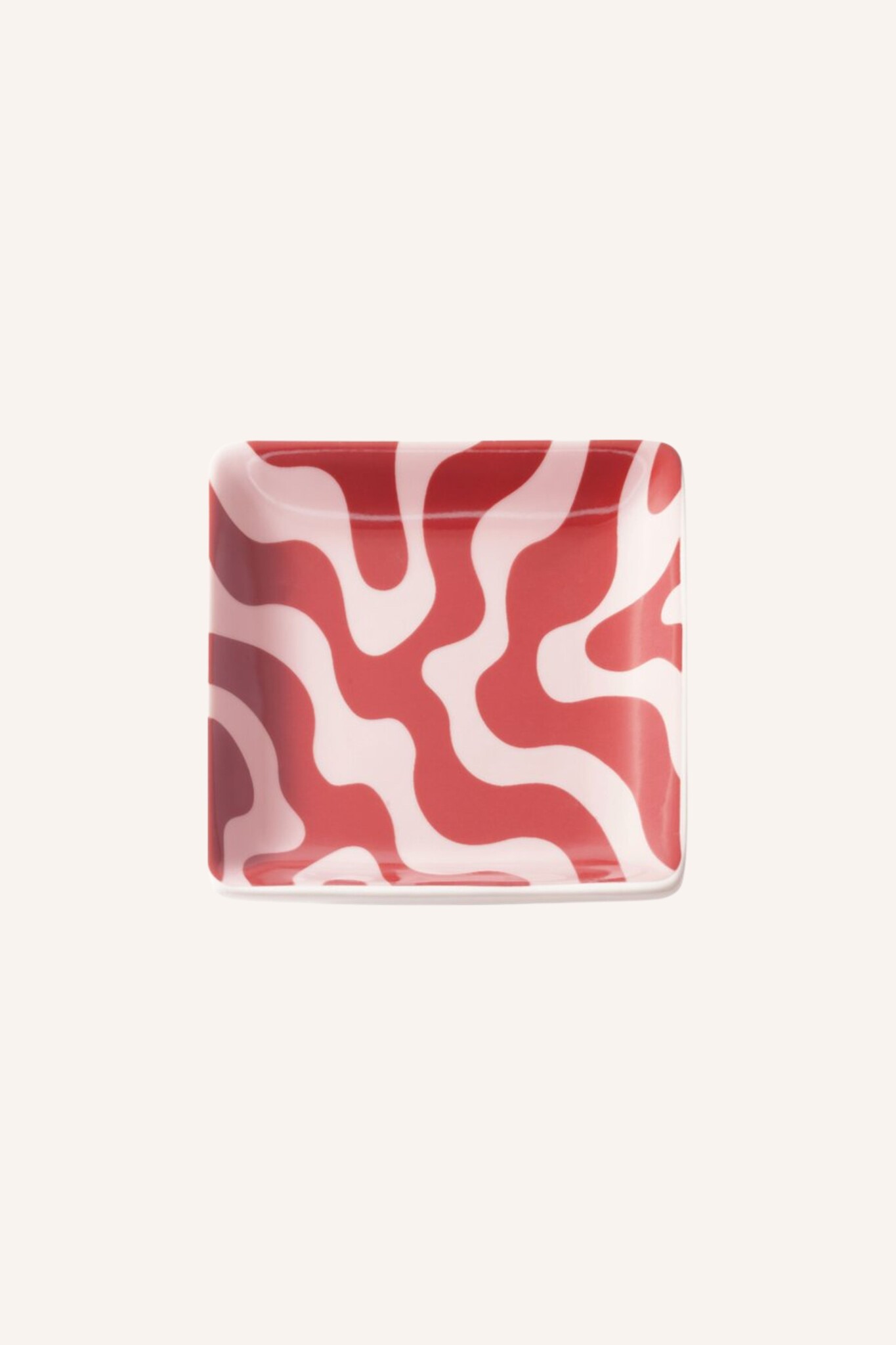 Vierkant sieradenschaaltje wavy | Roze