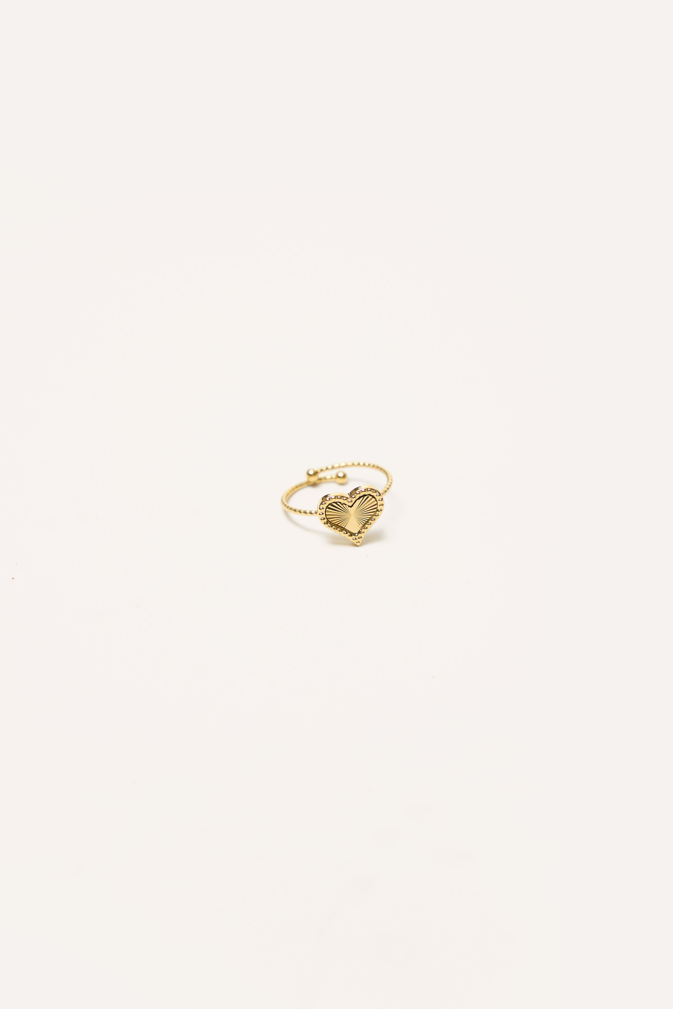 Ring met hartje | Goud