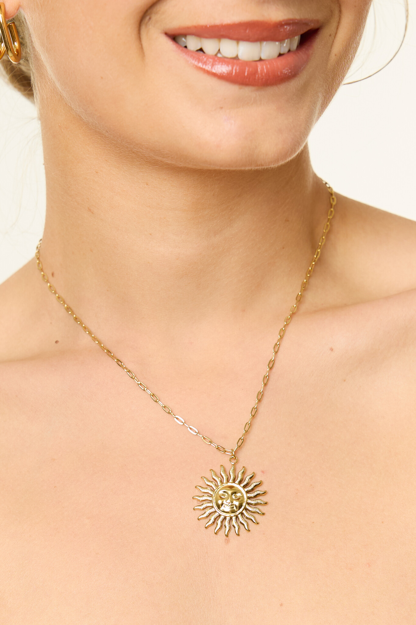 Ketting zon | Goud