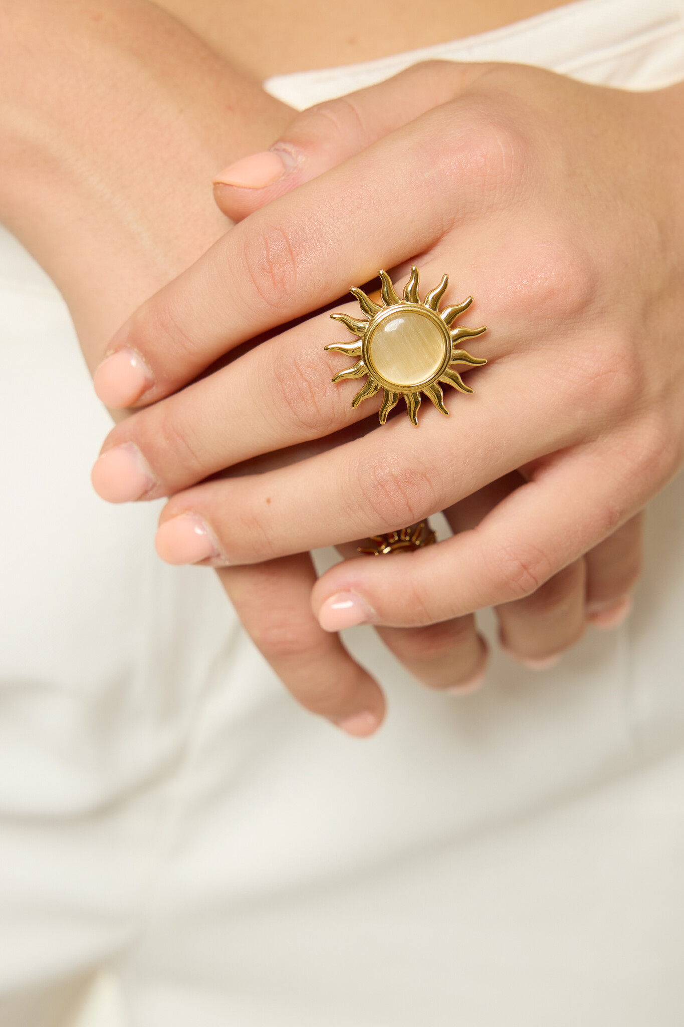 Ring zon met steen | Goud