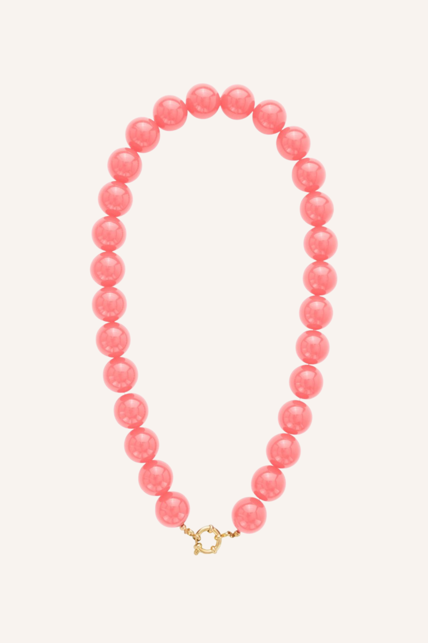 Gekleurde kralenketting | Fel roze