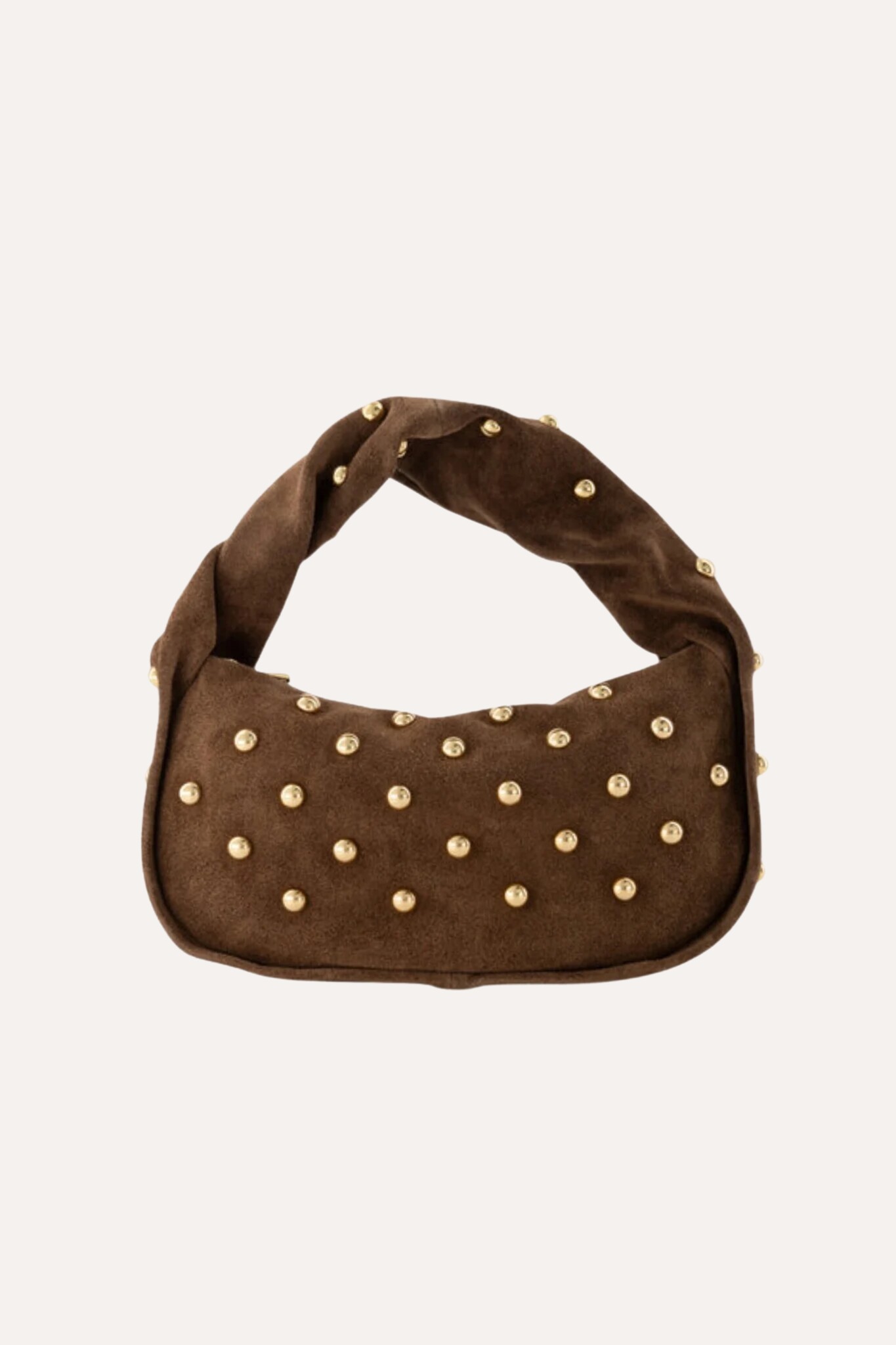 Macy tas met studs | Bruin