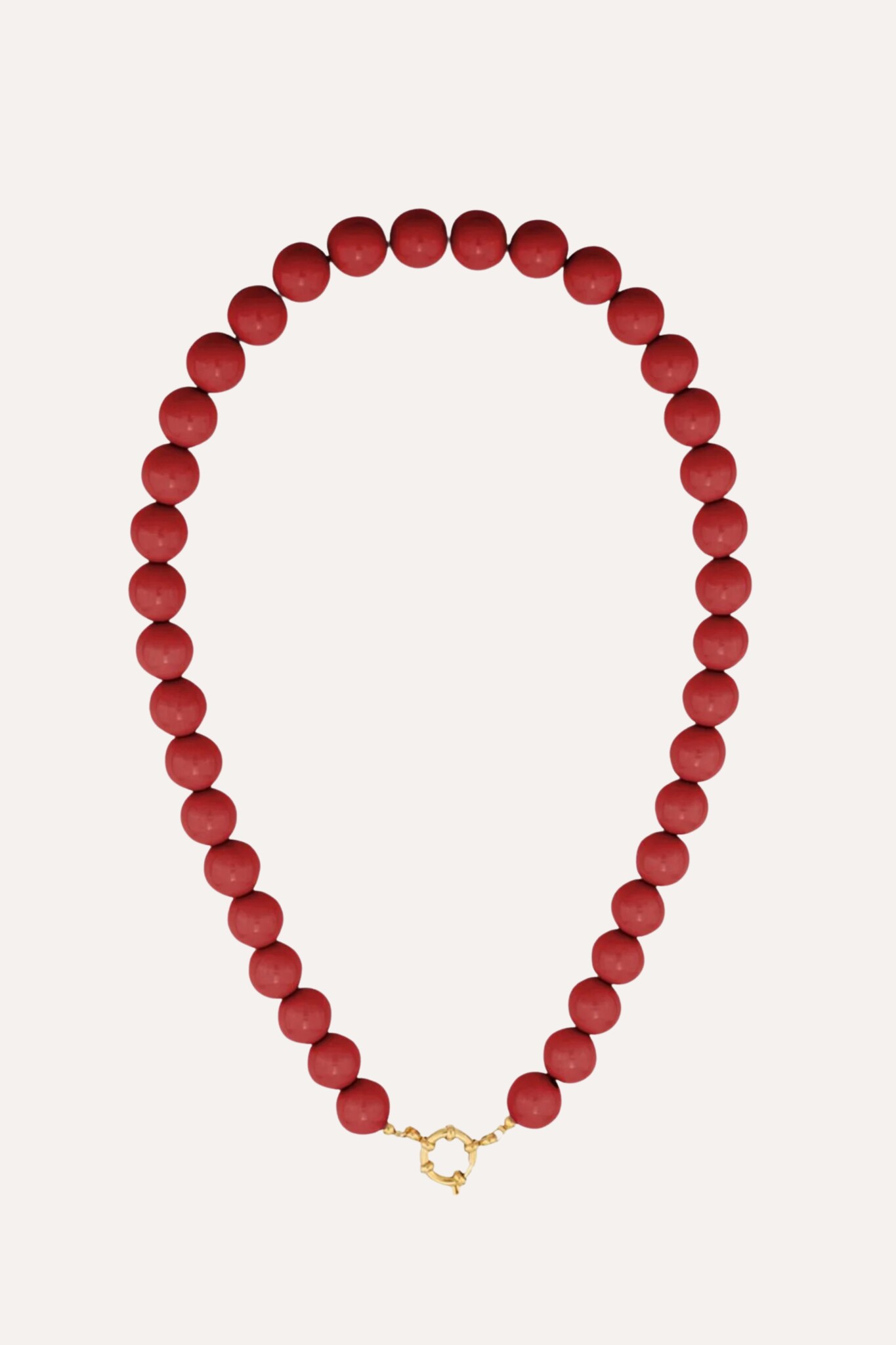 Gekleurde kralenketting klein | Cherry red