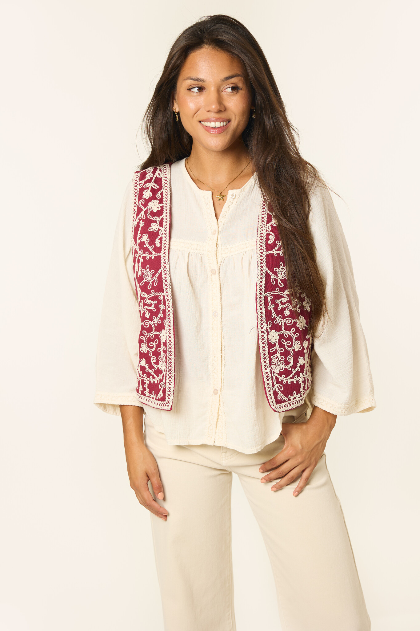 Jamie Boho Gilet | Violet