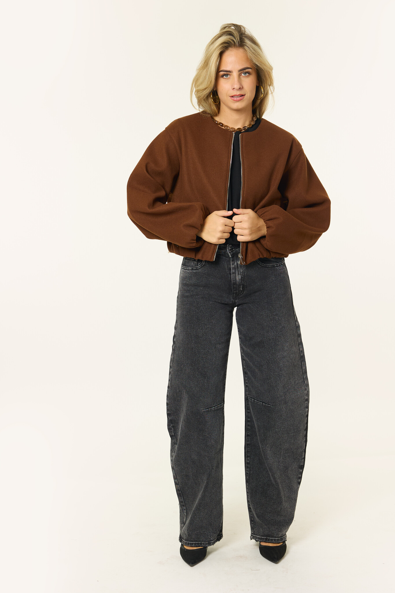 Nova balloon jeans | Zwart