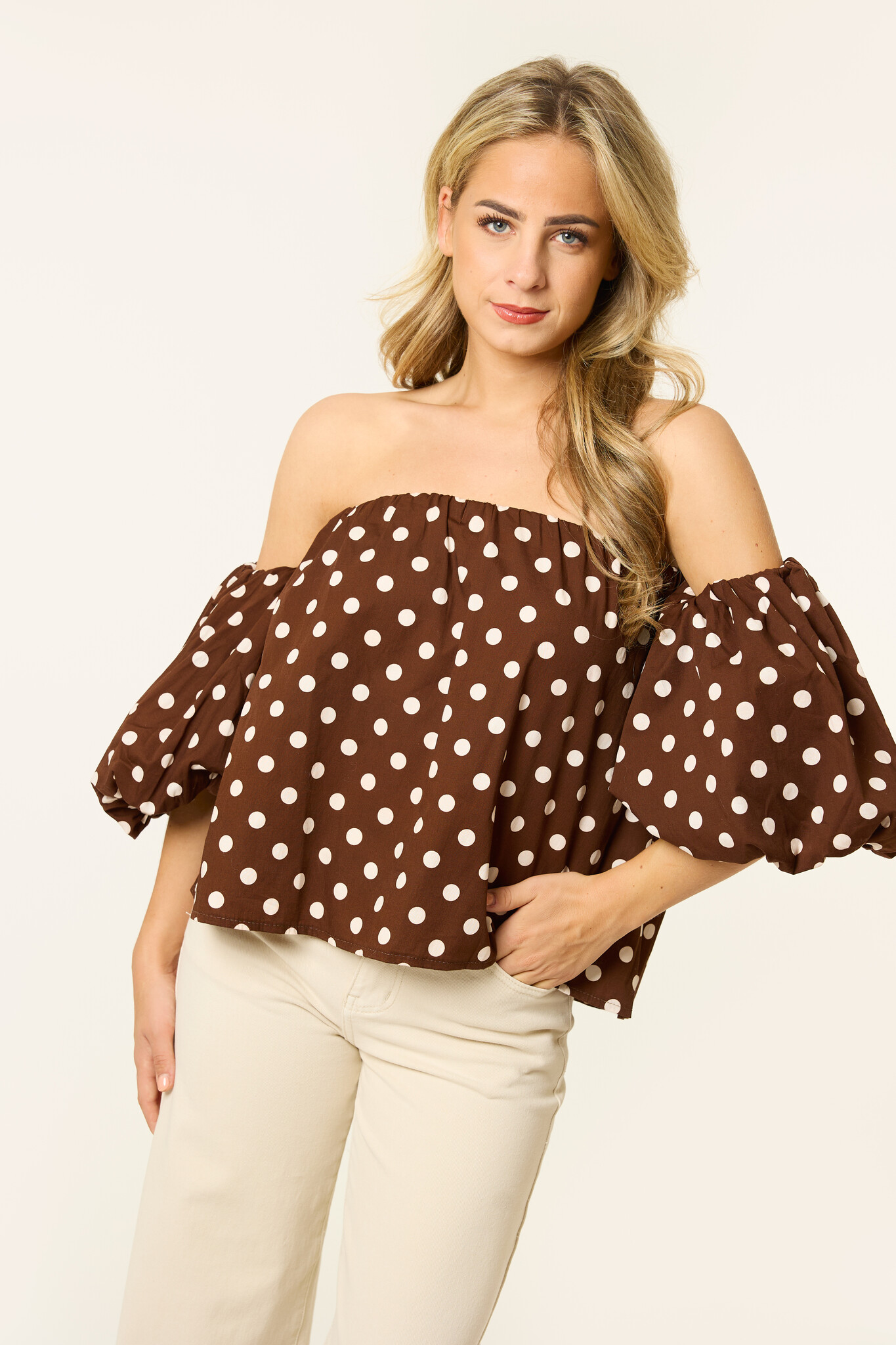 Olivia stippen off shoulder top | Bruin