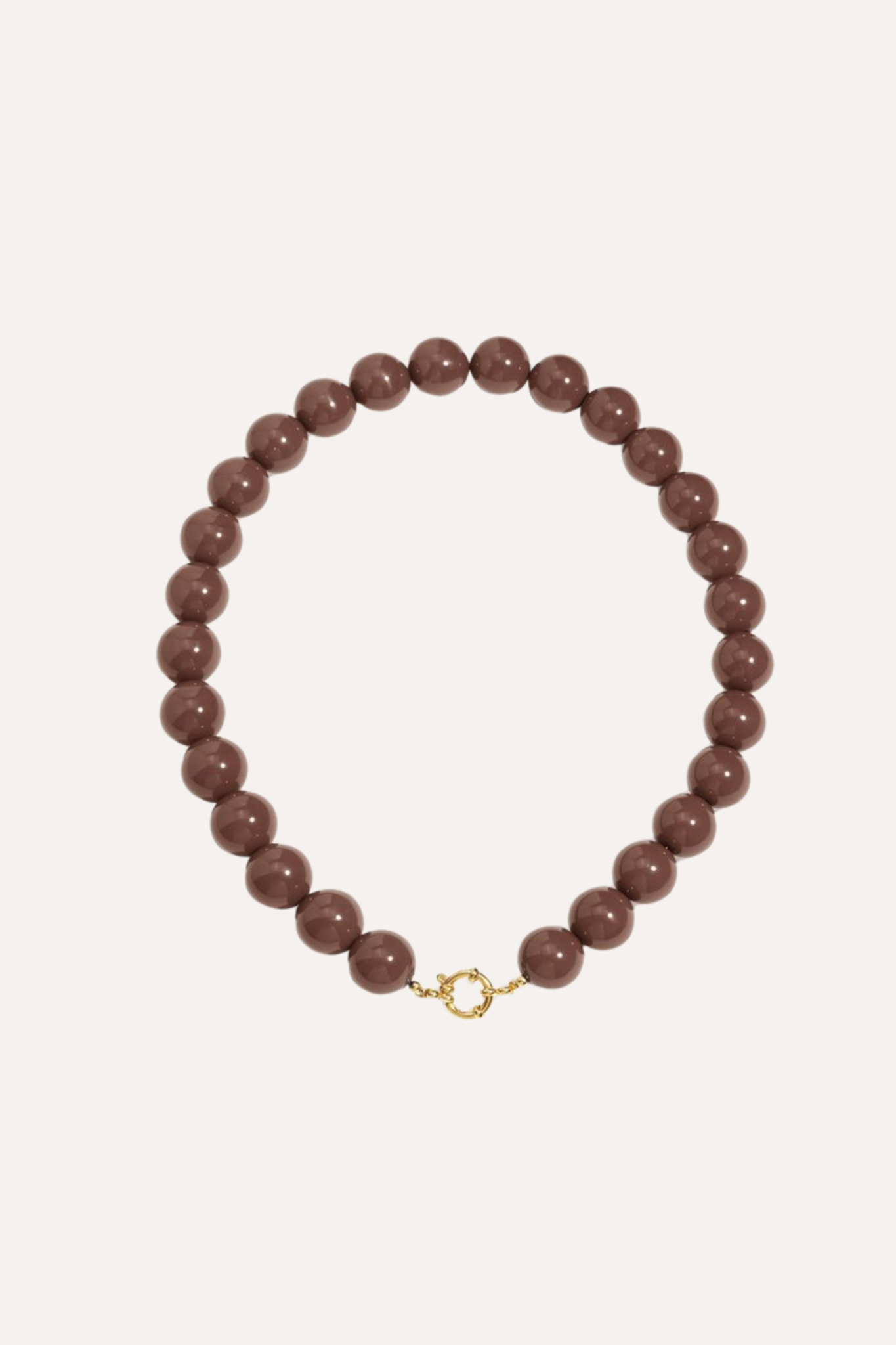 Gekleurde kralenketting | Bruin