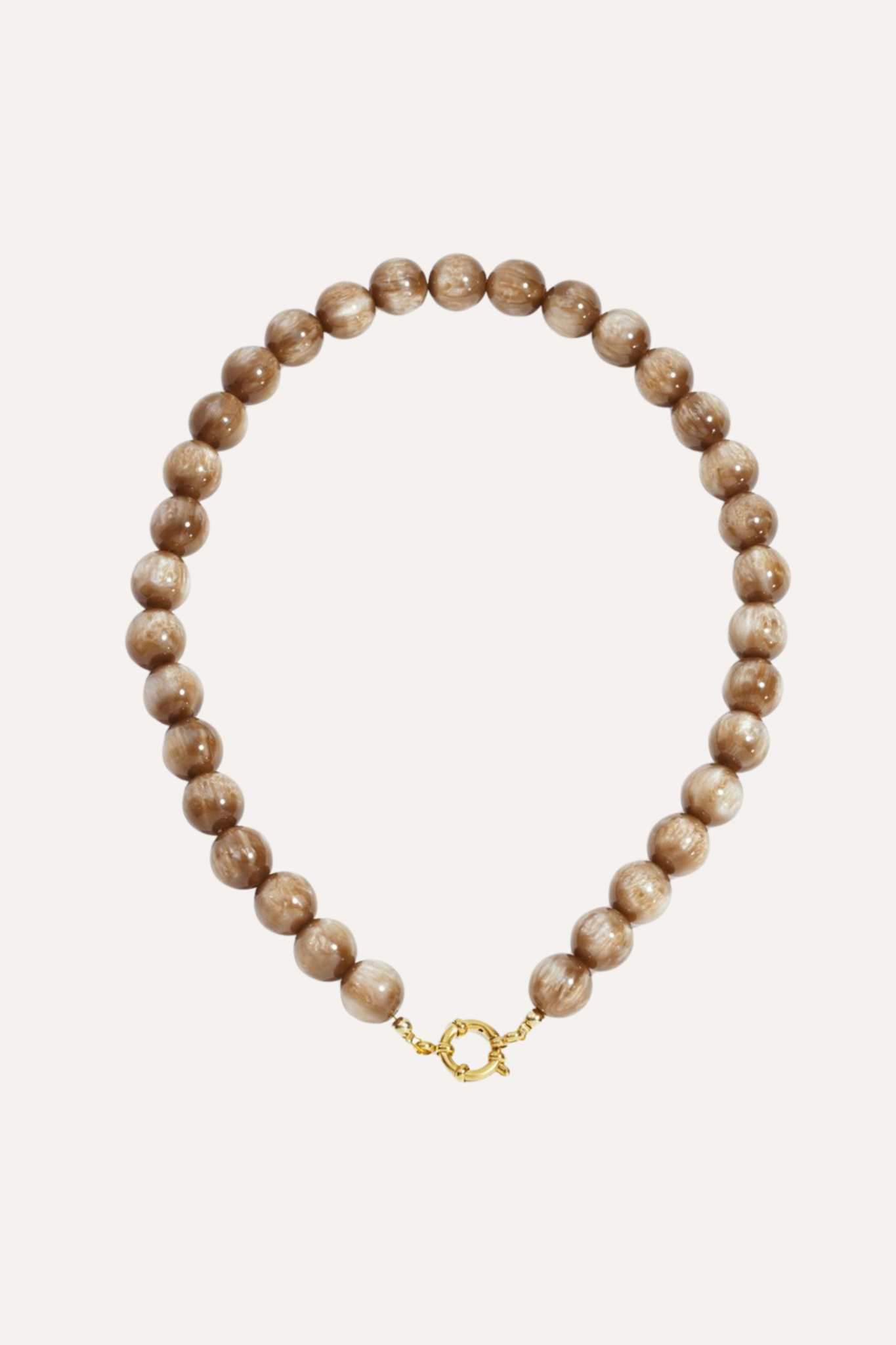 Kralenketting steen klein | Bruin