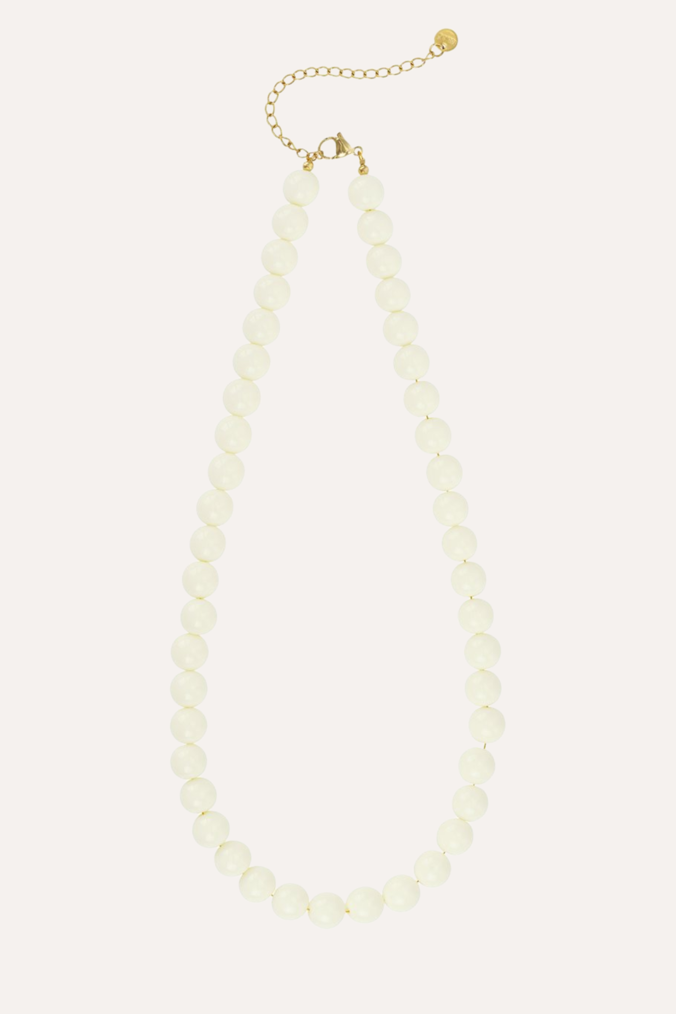 Gekleurde kralenketting klein | Off white