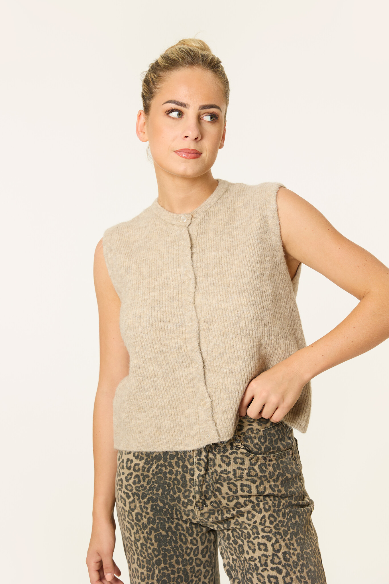 Mandy gilet | Taupe
