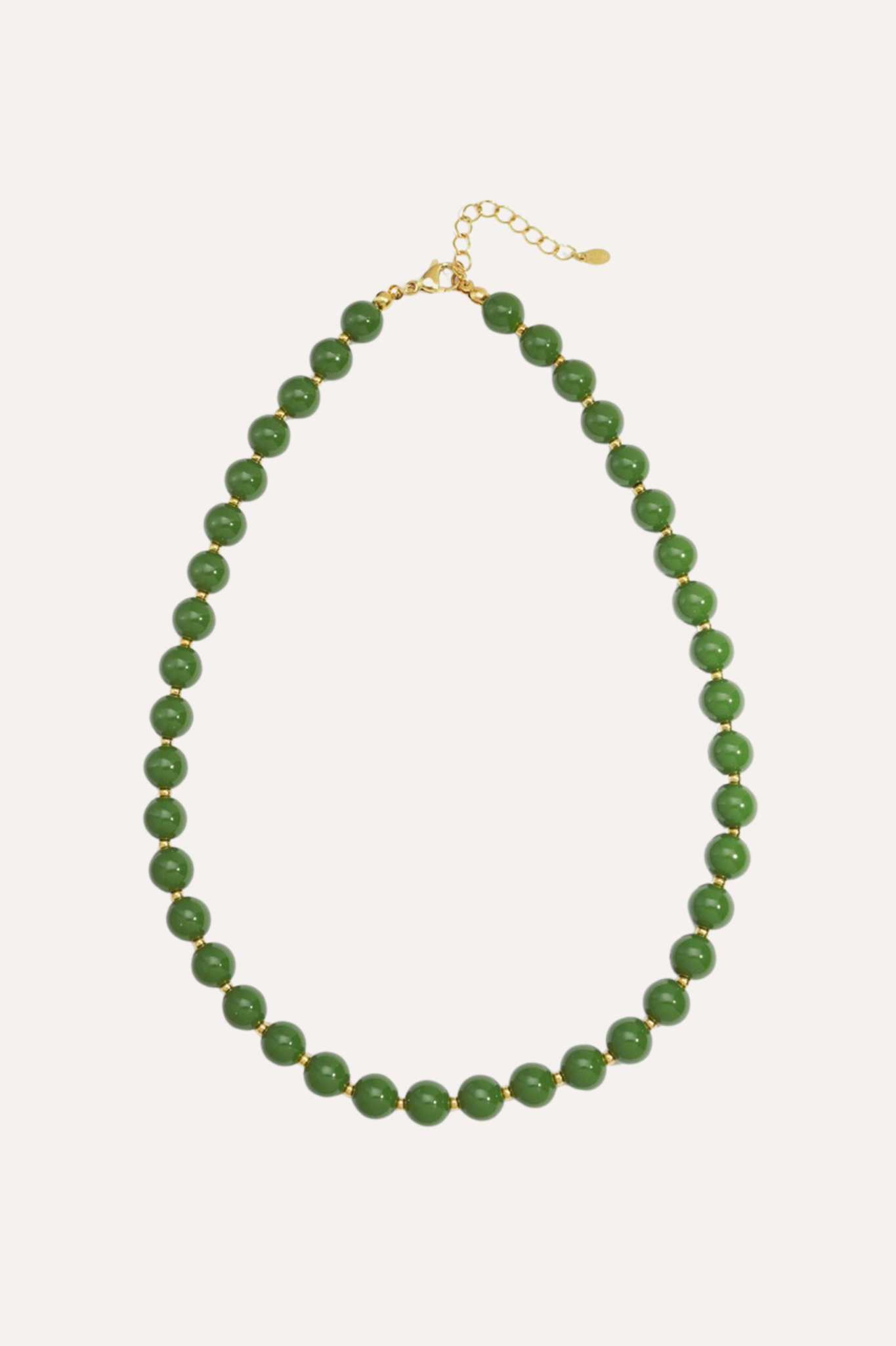 Kralenketting met gouden details | Groen