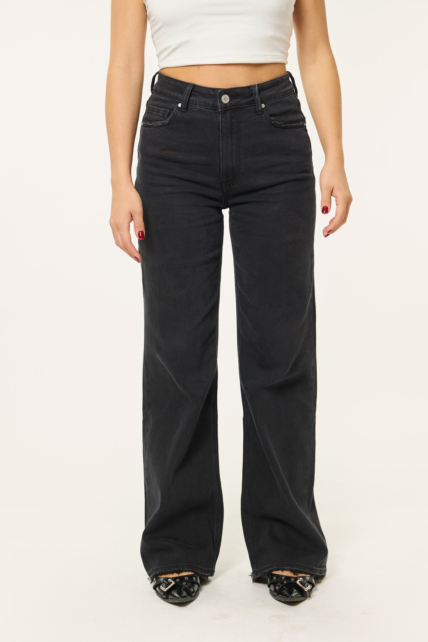 Straight leg jeans | Zwart