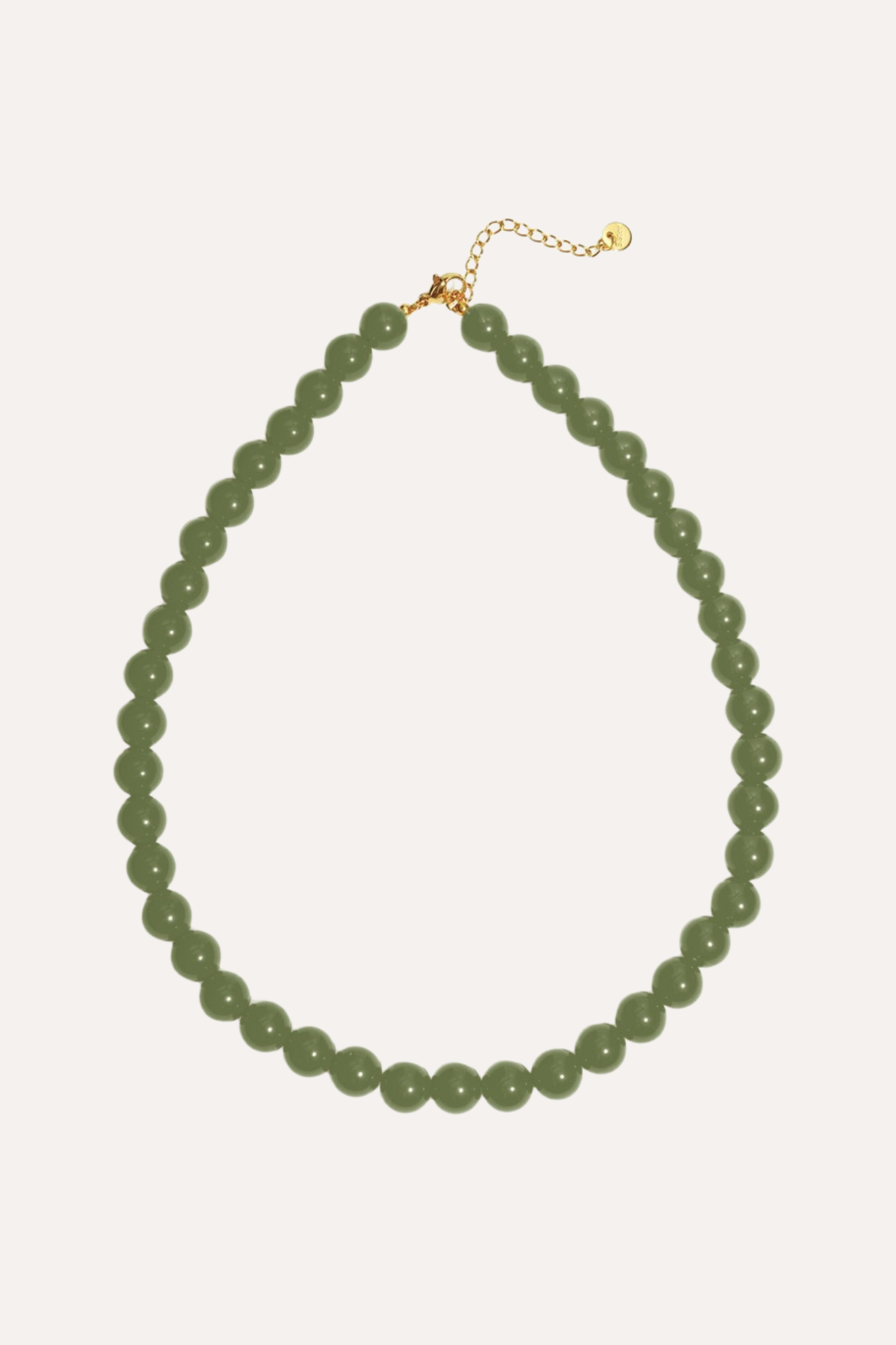 Gekleurde kralenketting klein | Khaki