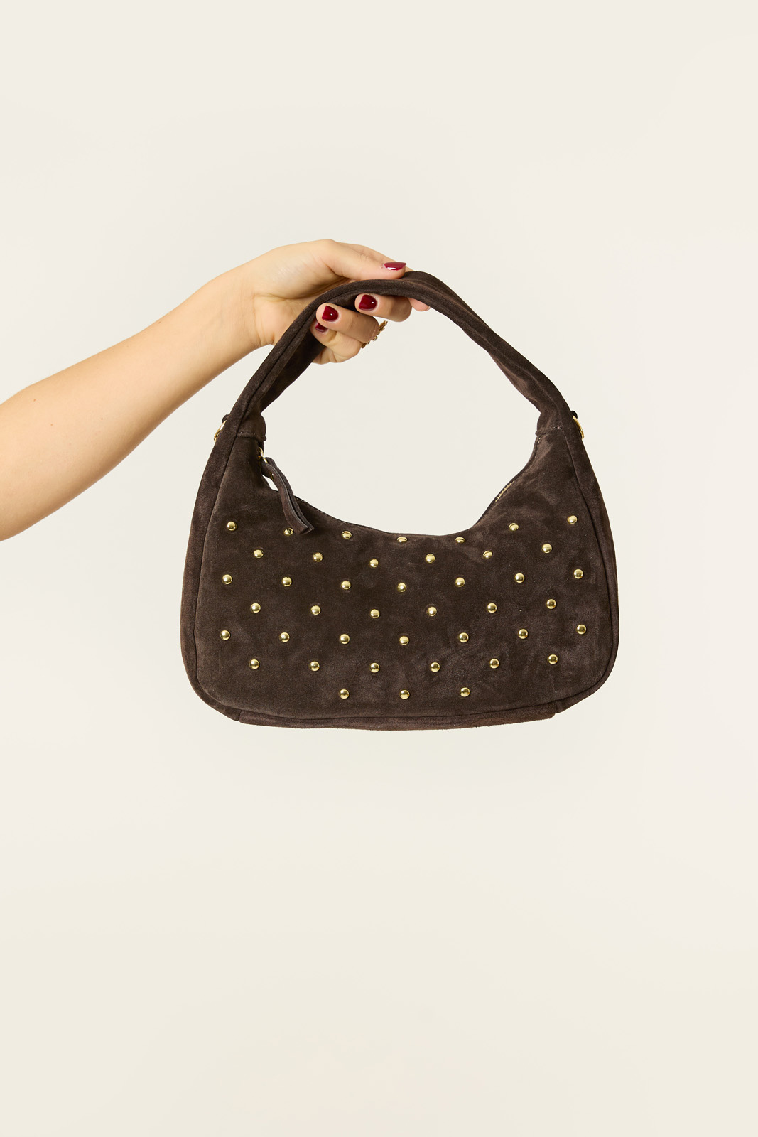 Sammy tas met studs | Bruin