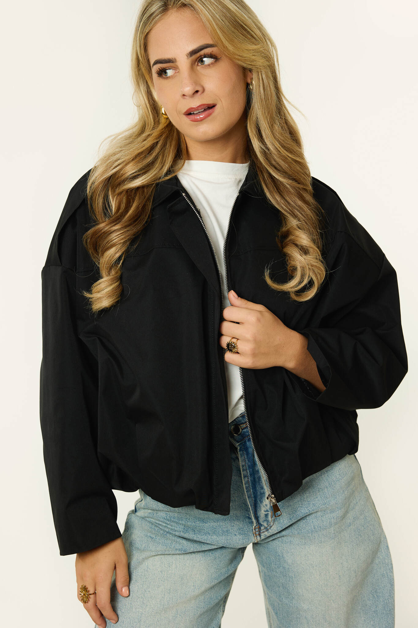 Diede trenchcoat | Zwart