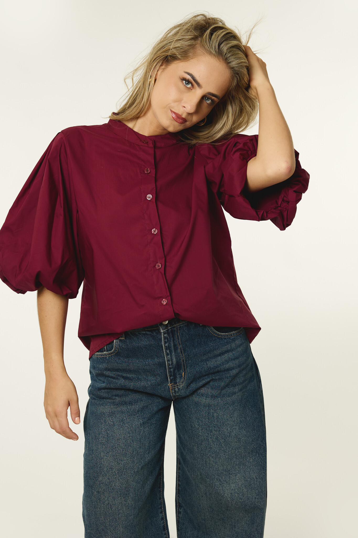 Janne blouse | Cherry red