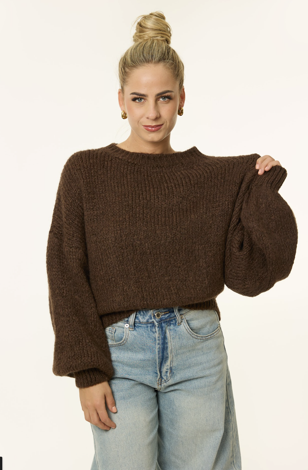 Petra trui | Choco bruin
