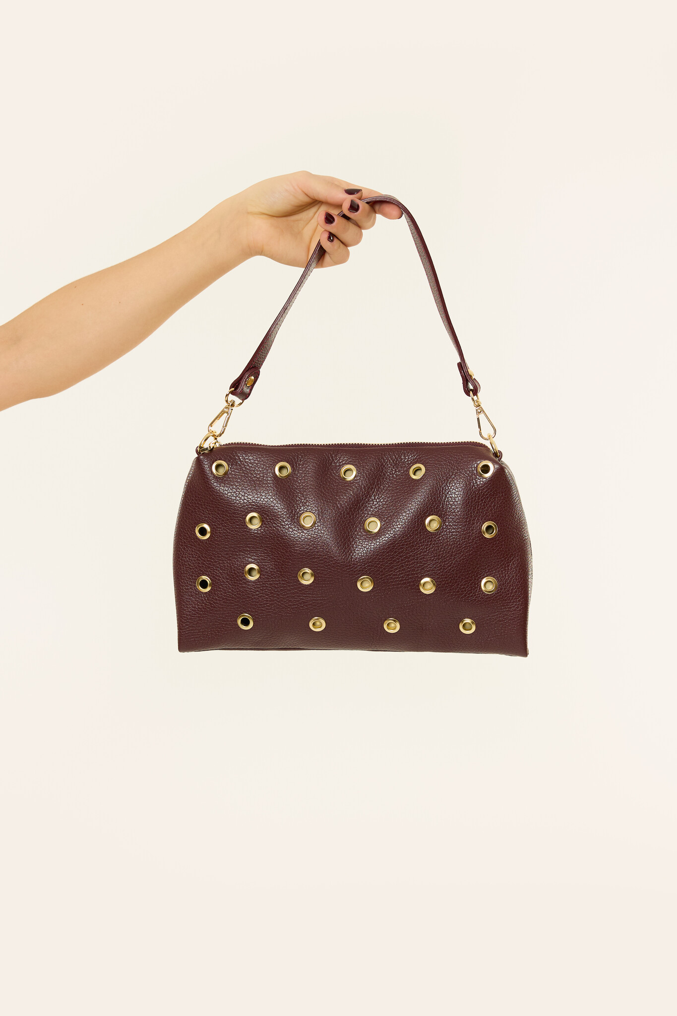 Roxy tas met studs | Burgundy