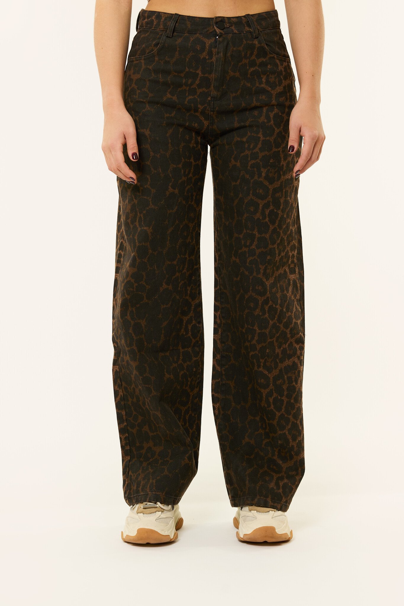 Suus leopard jeans | Bruin/zwart