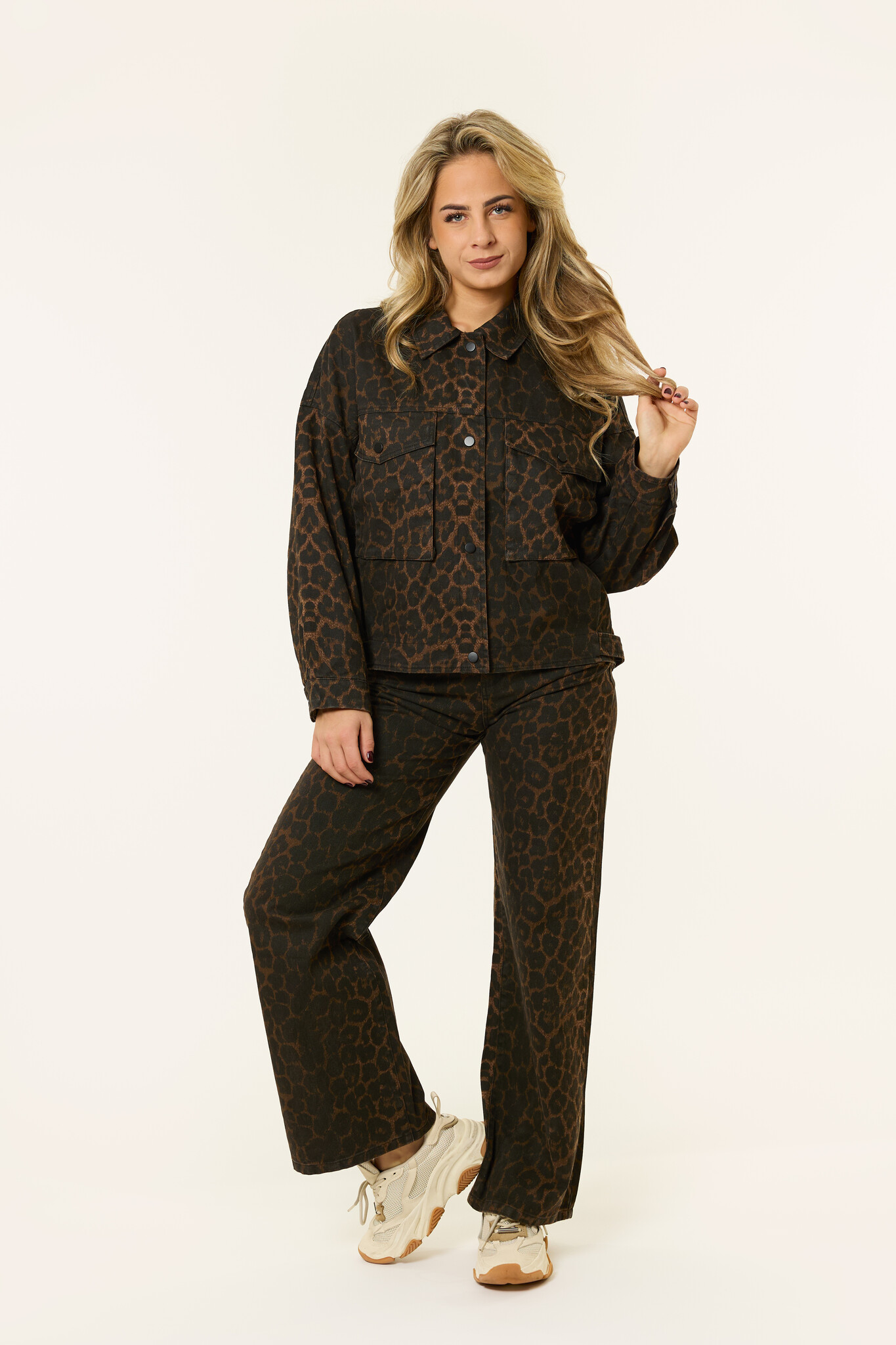 Suus leopard jacket | Bruin/zwart