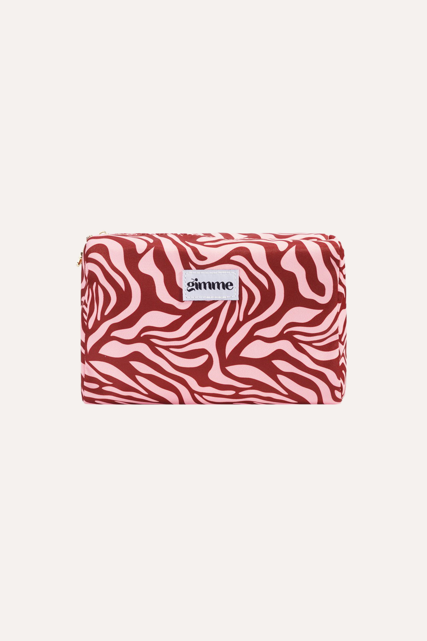 Beauty bag zebra | Roze/burgundy