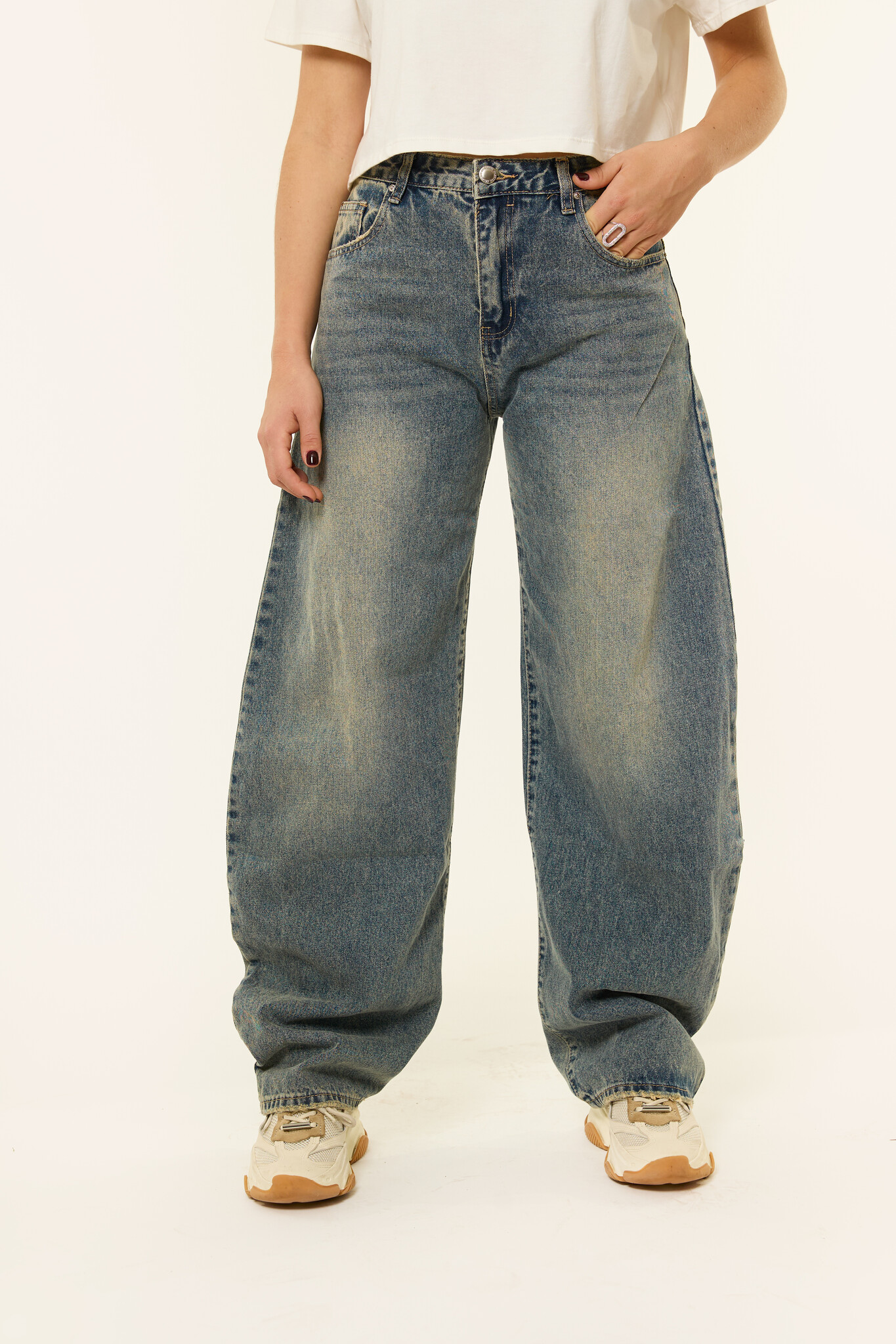 Balloon jeans | Denim/grijs