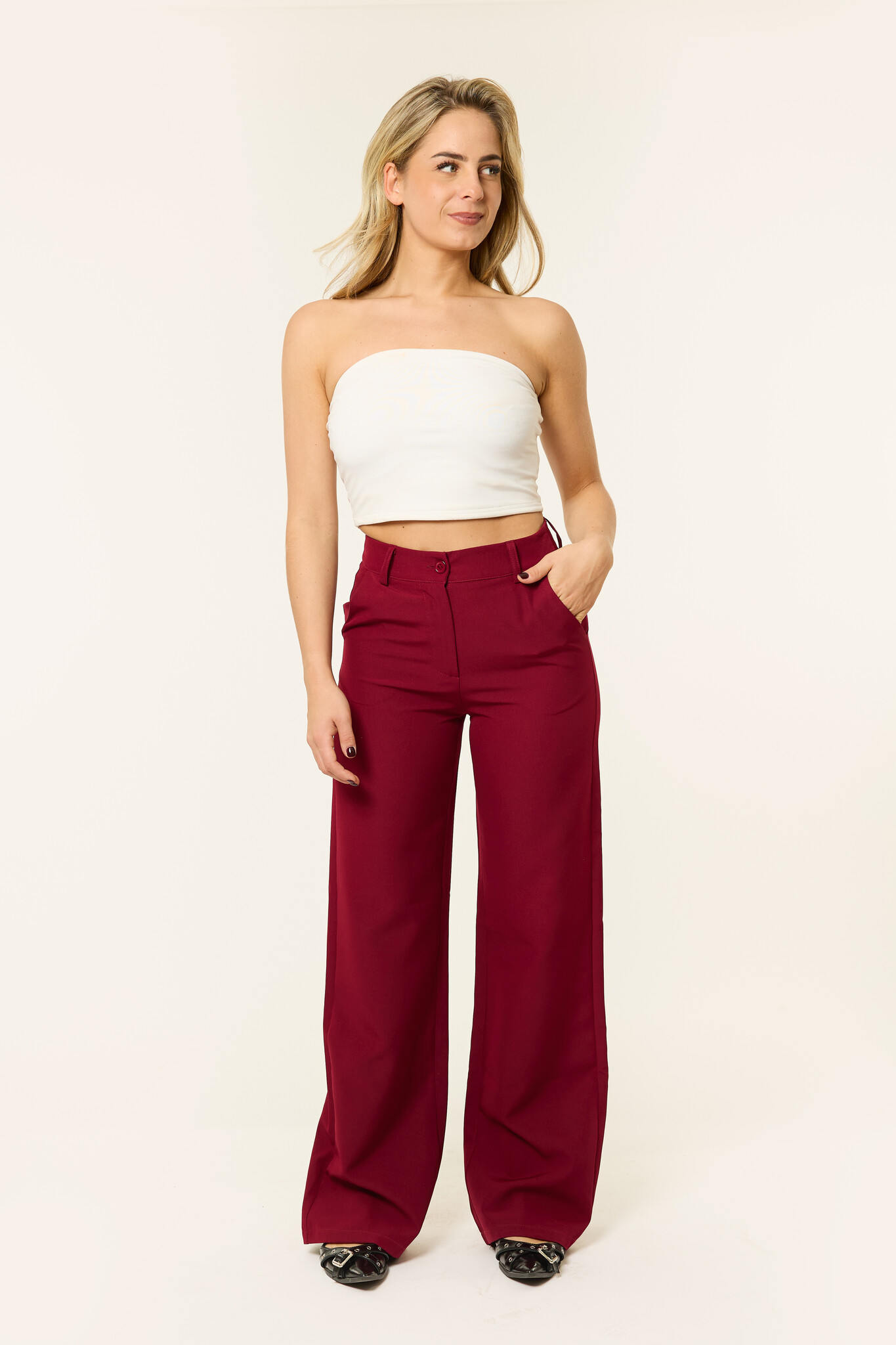 Emma Pantalon | Burgundy