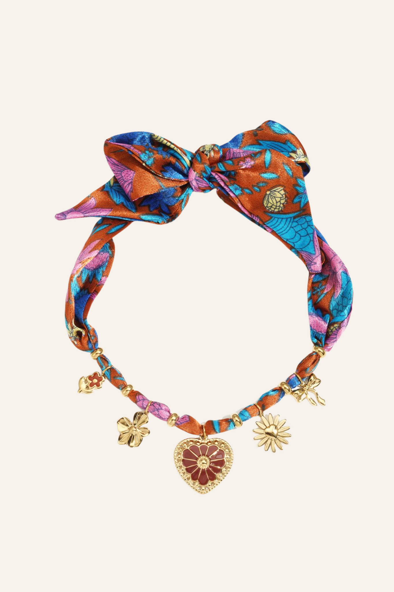 Ketting bandana met bedels | Multicolor