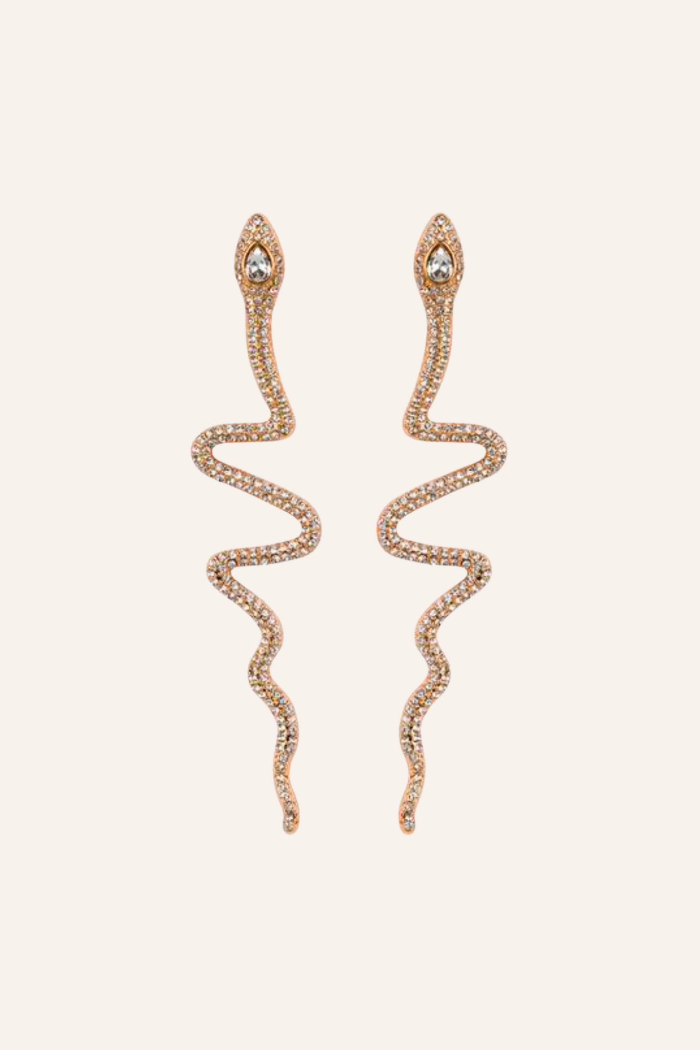 Curly snake oorbellen | Goud/zilver