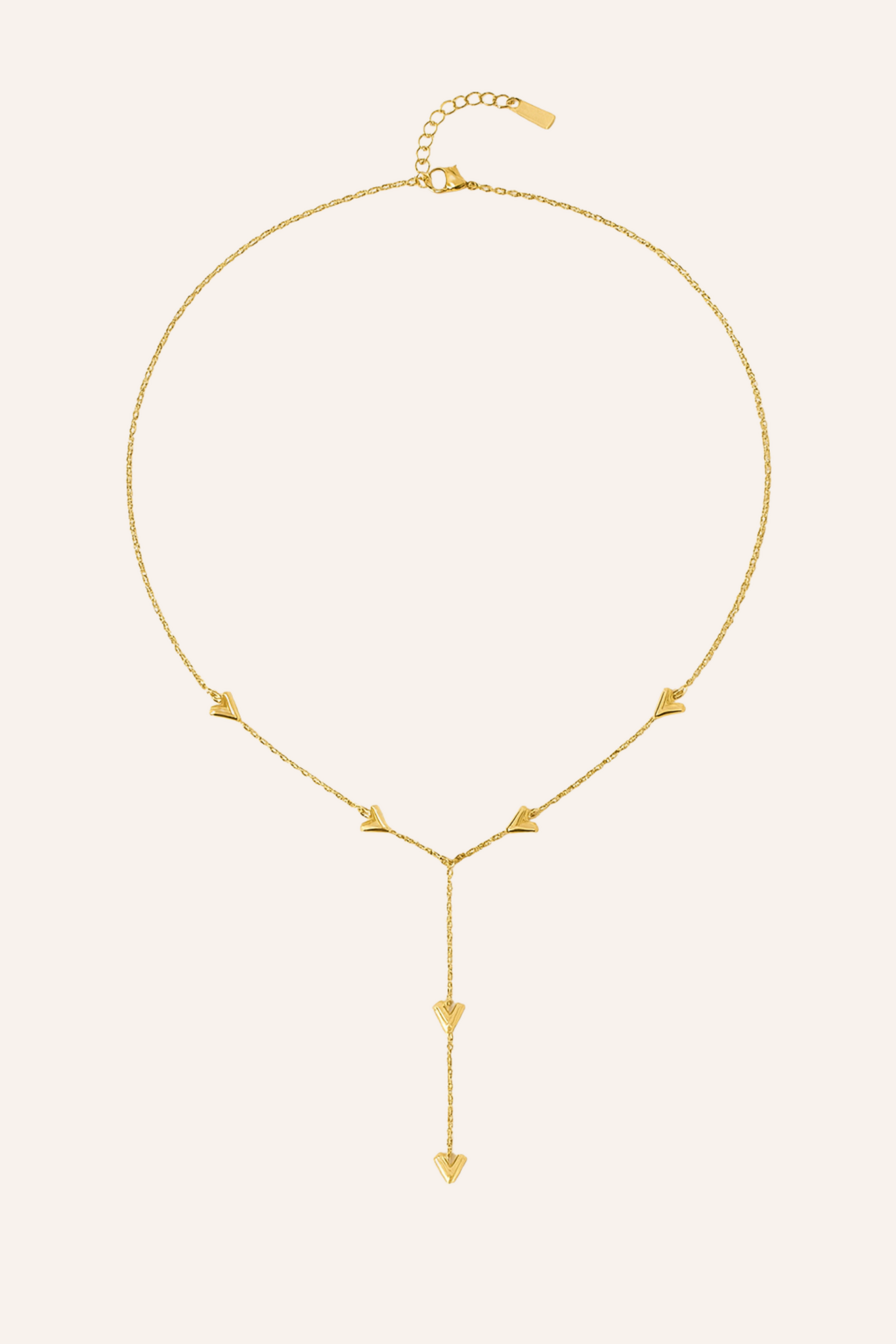 Hartjes Y ketting | Goud