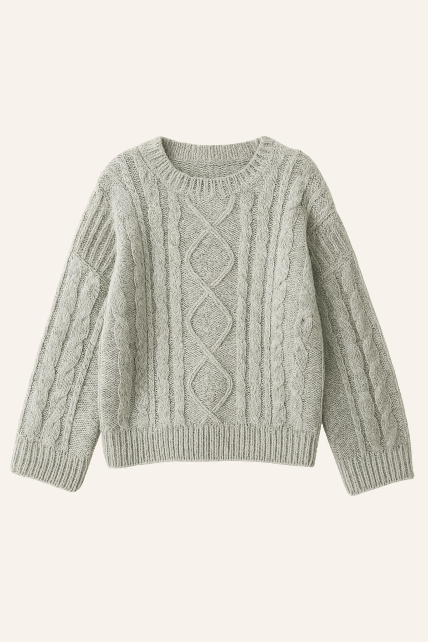 Joy kabeltrui | Grijs