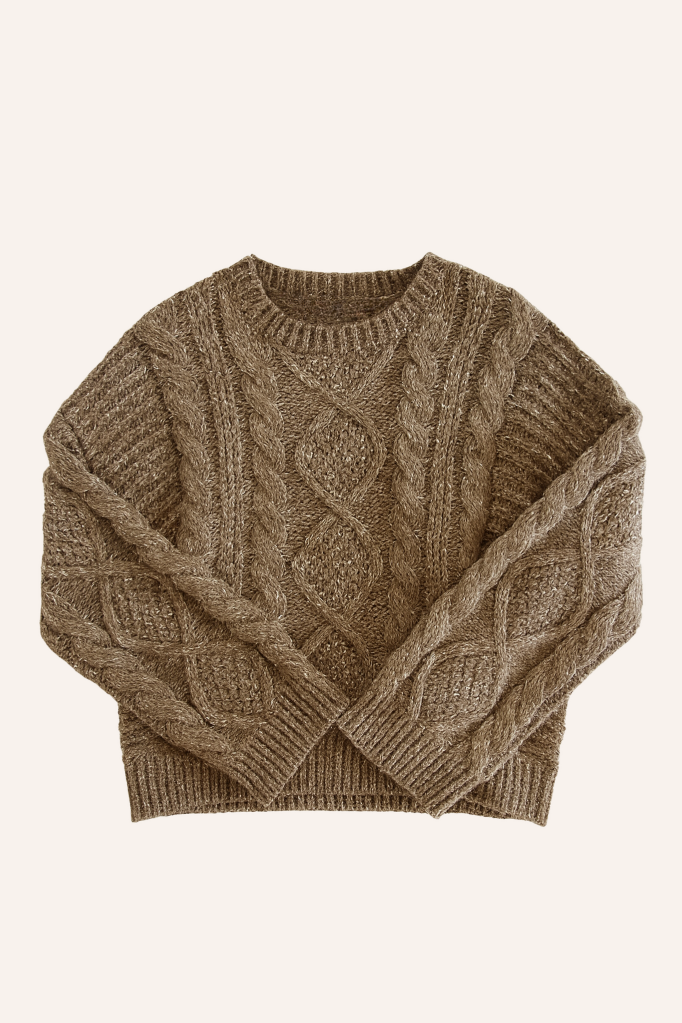 Joy kabeltrui | Bruin