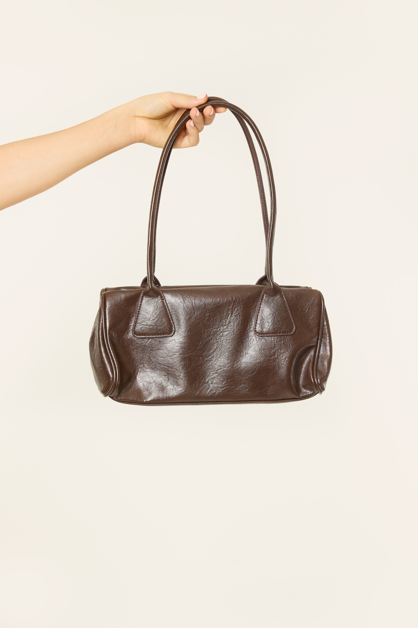 Julia leatherlook tas | Bruin