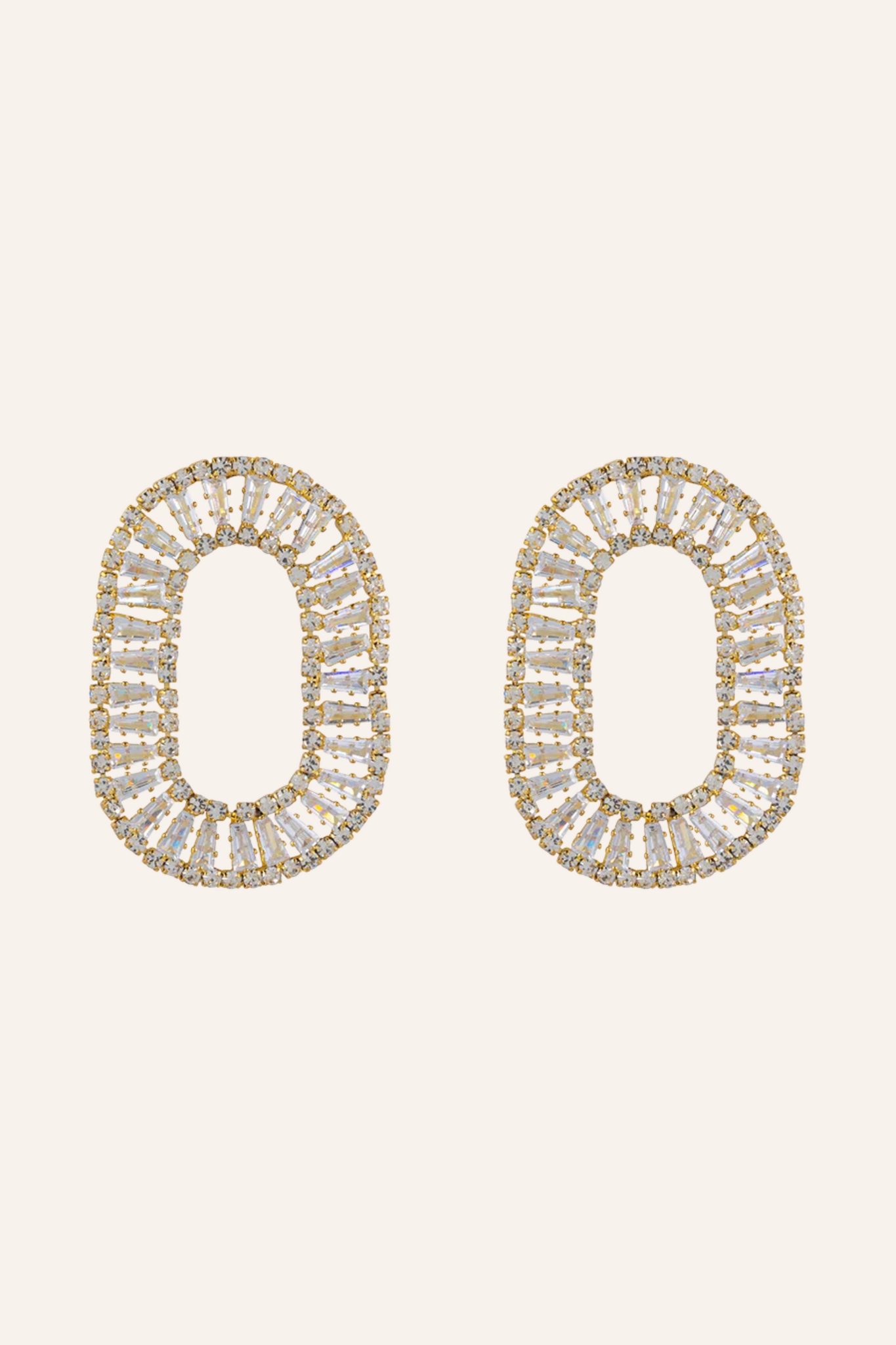 Radiance glitter hoops oorbellen | Goud/zilver