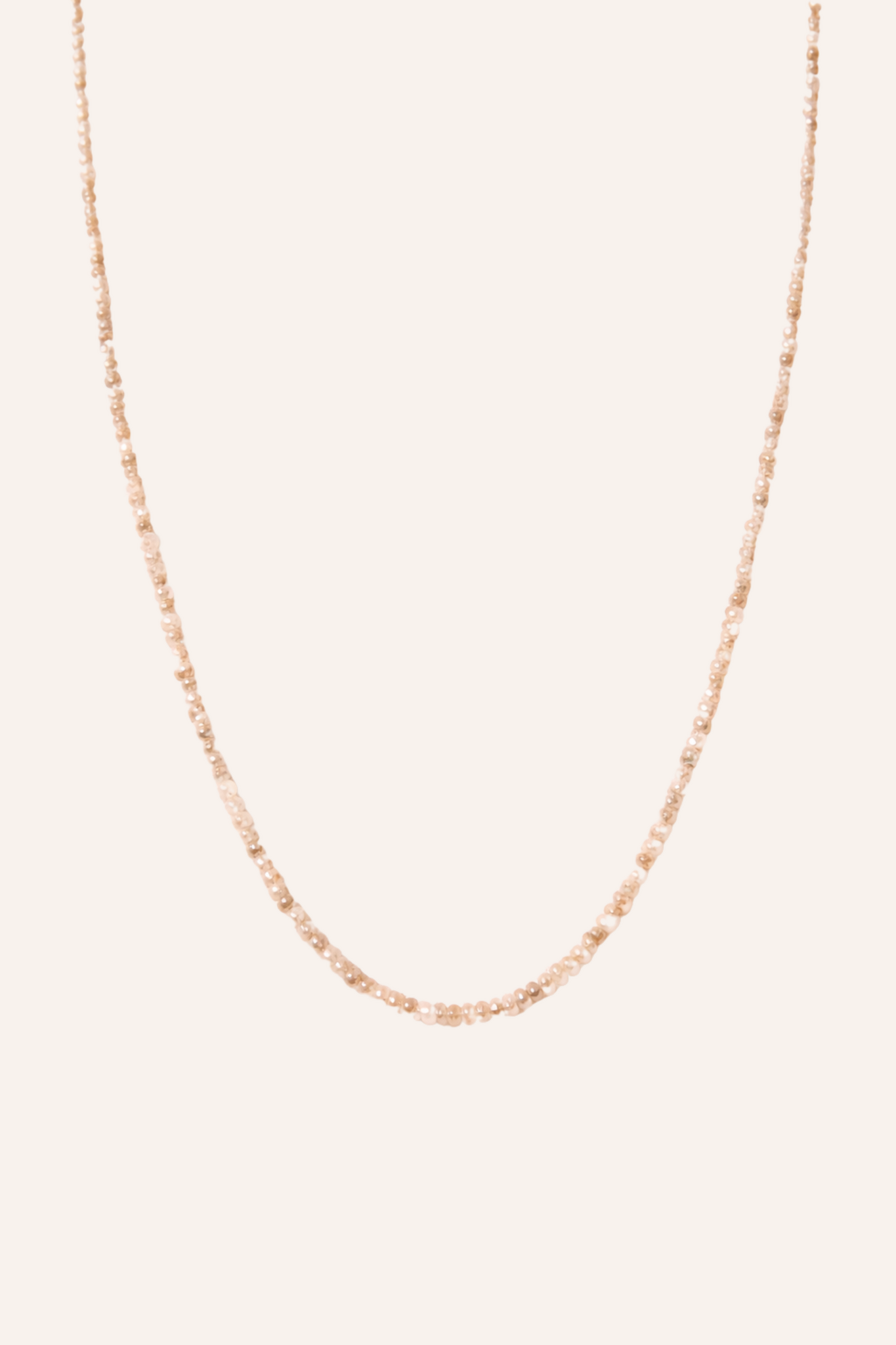 Ketting kralen beige | Zilver