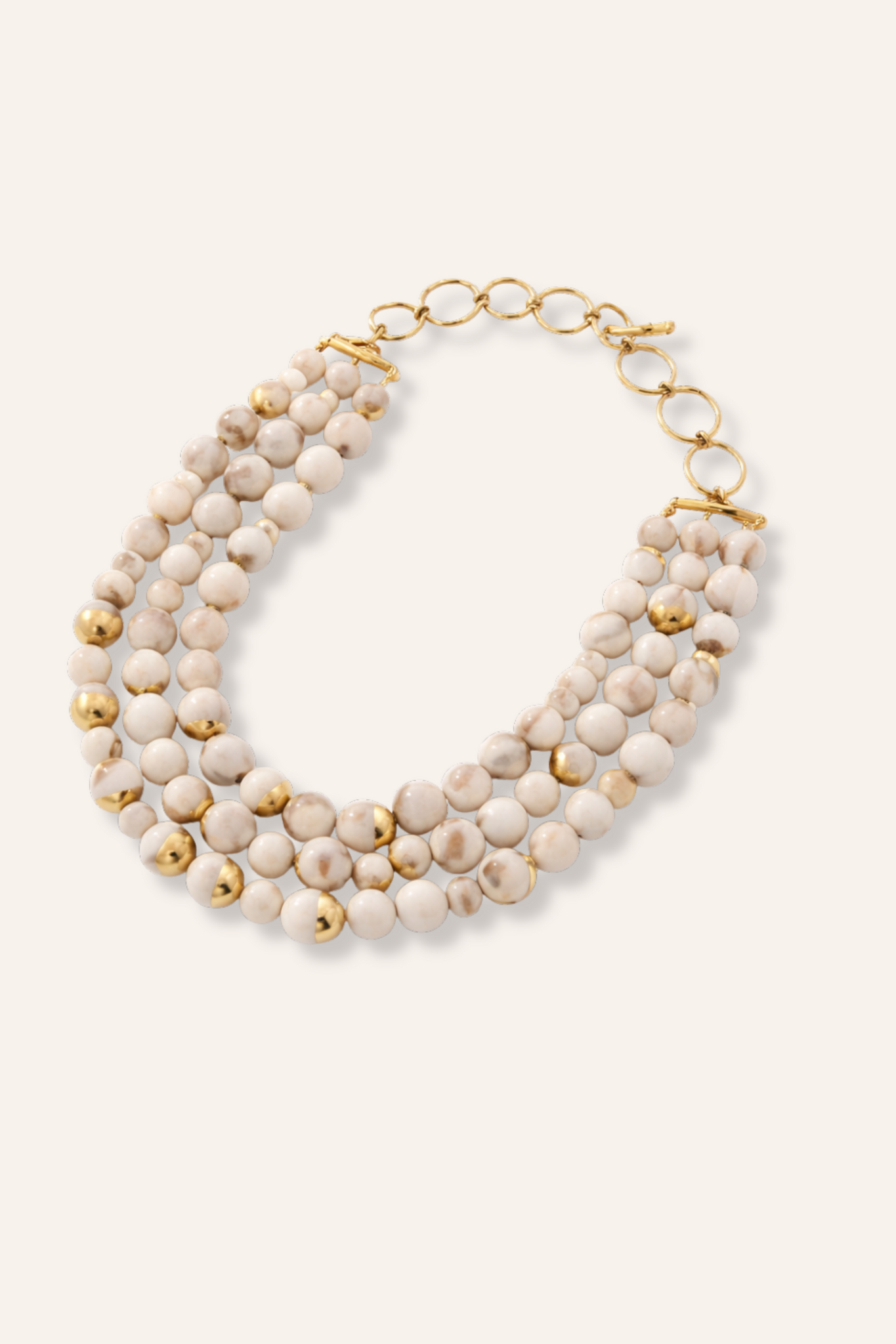 Kralenketting 3 lagen | Beige