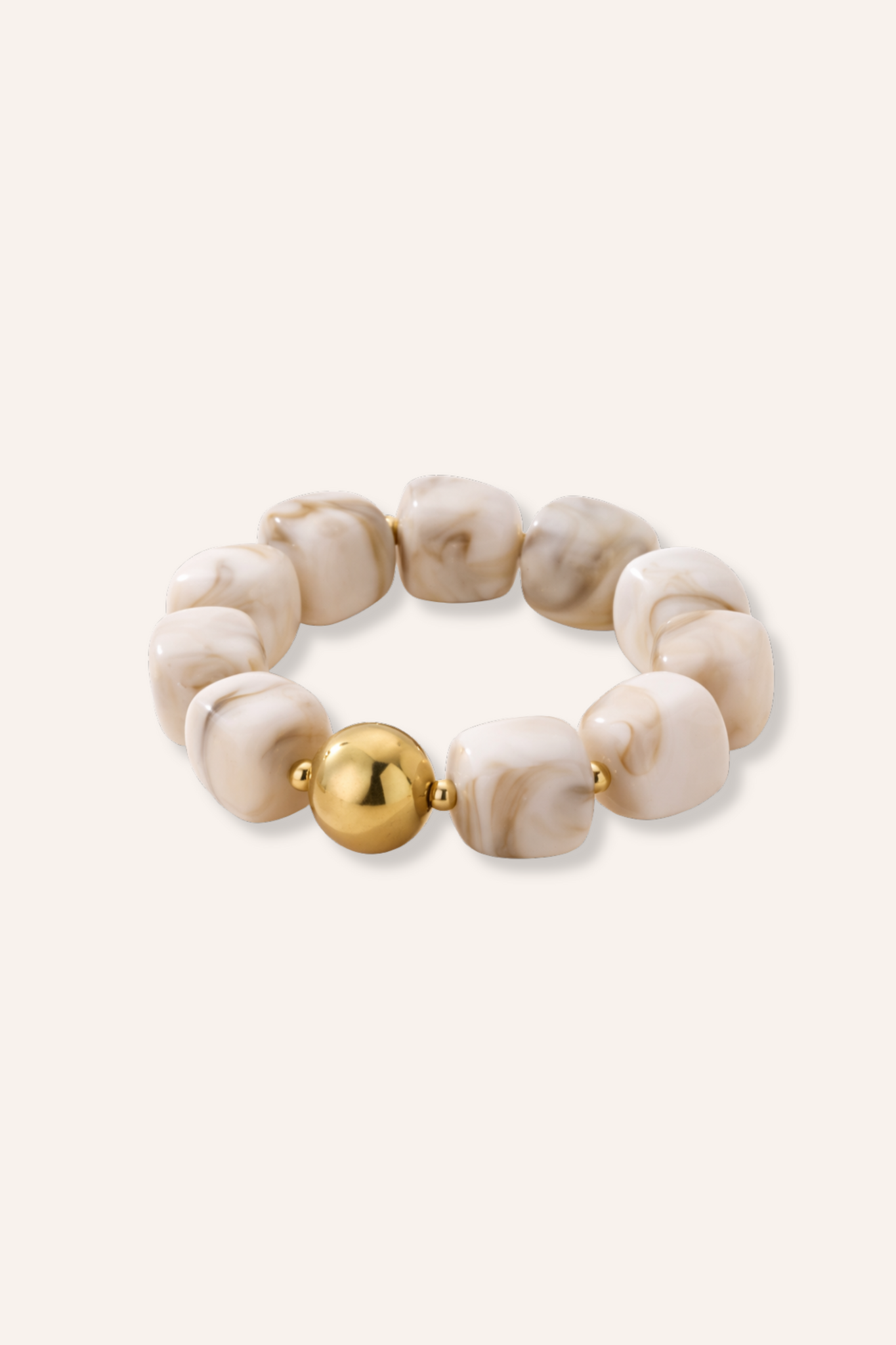 Armband kralen |  Beige