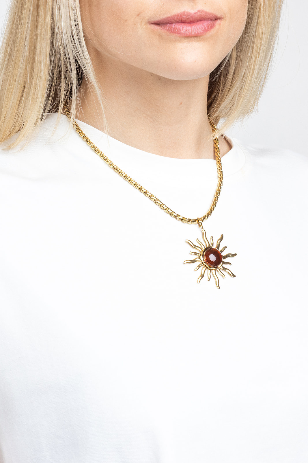 Ketting bruine zon | Goud