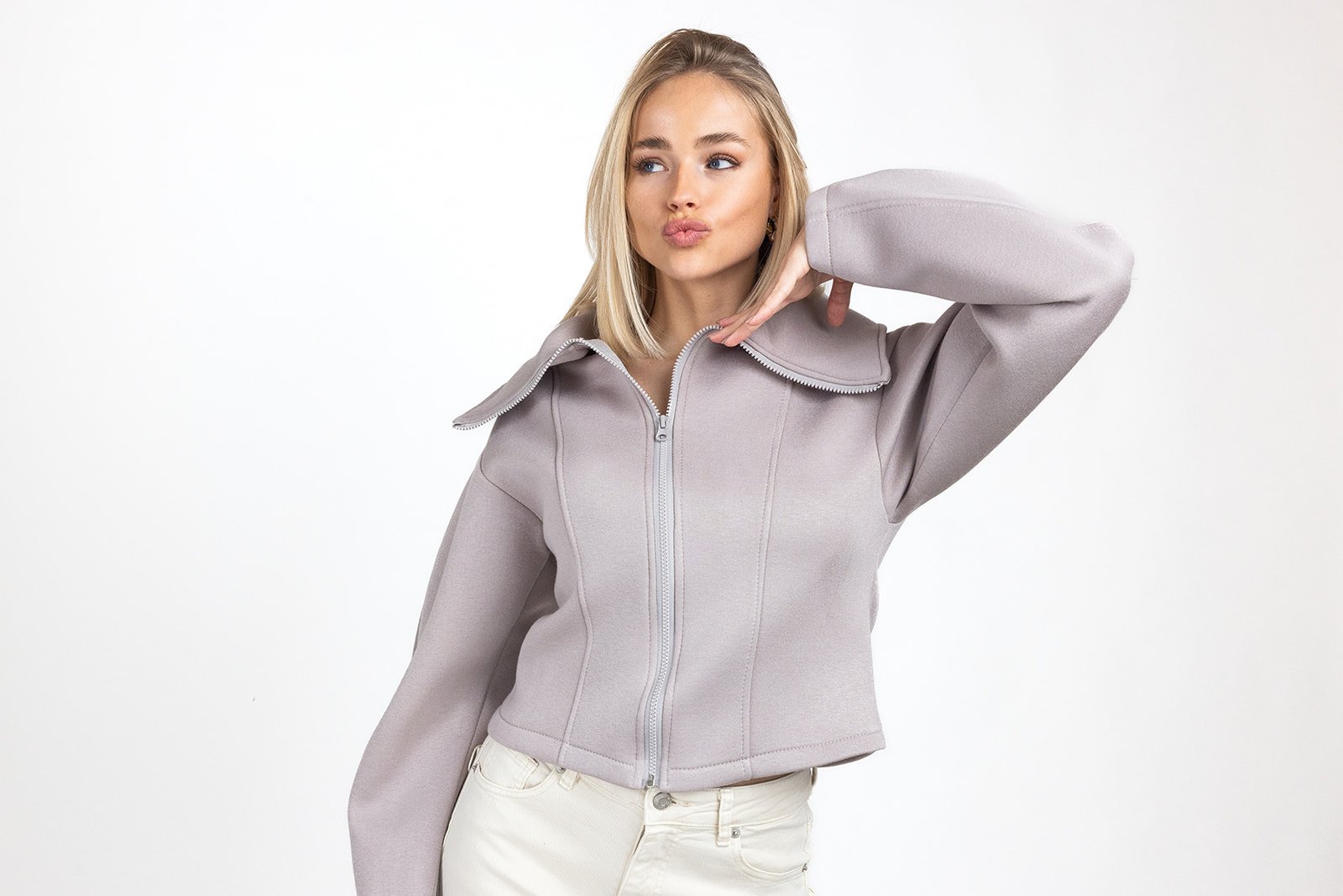 Mirre getailleerd vest | Taupe