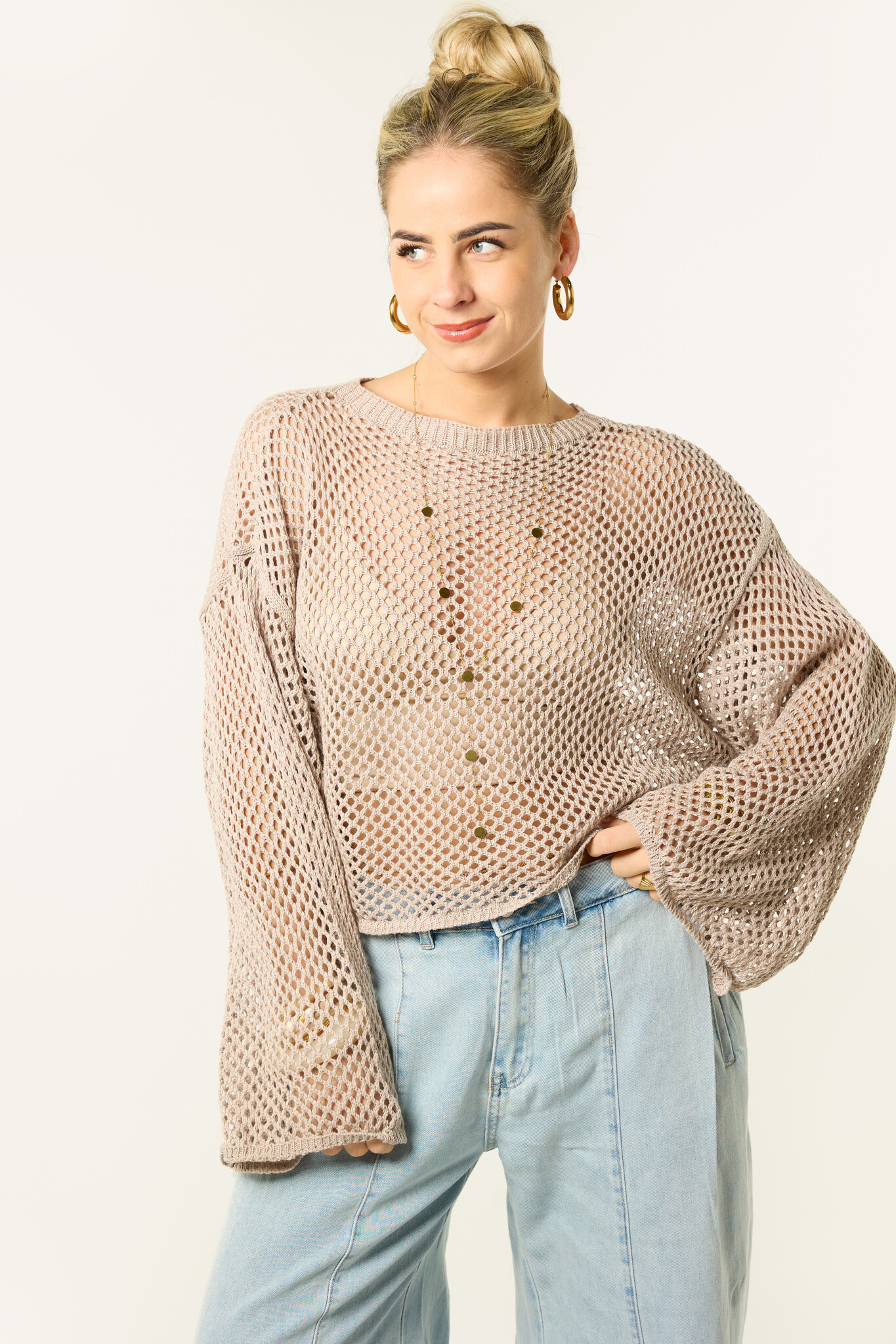 Do crochet longsleeve | Taupe