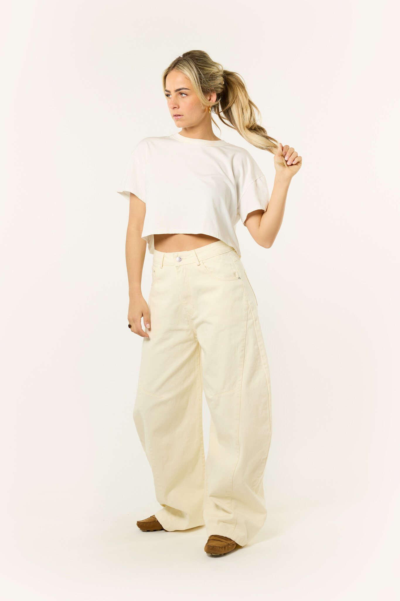 Layla balloon jeans | Beige