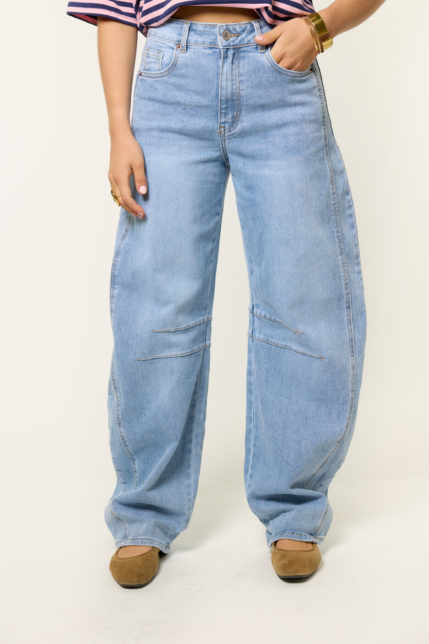 Barrel jeans extra lang | Lichtblauw