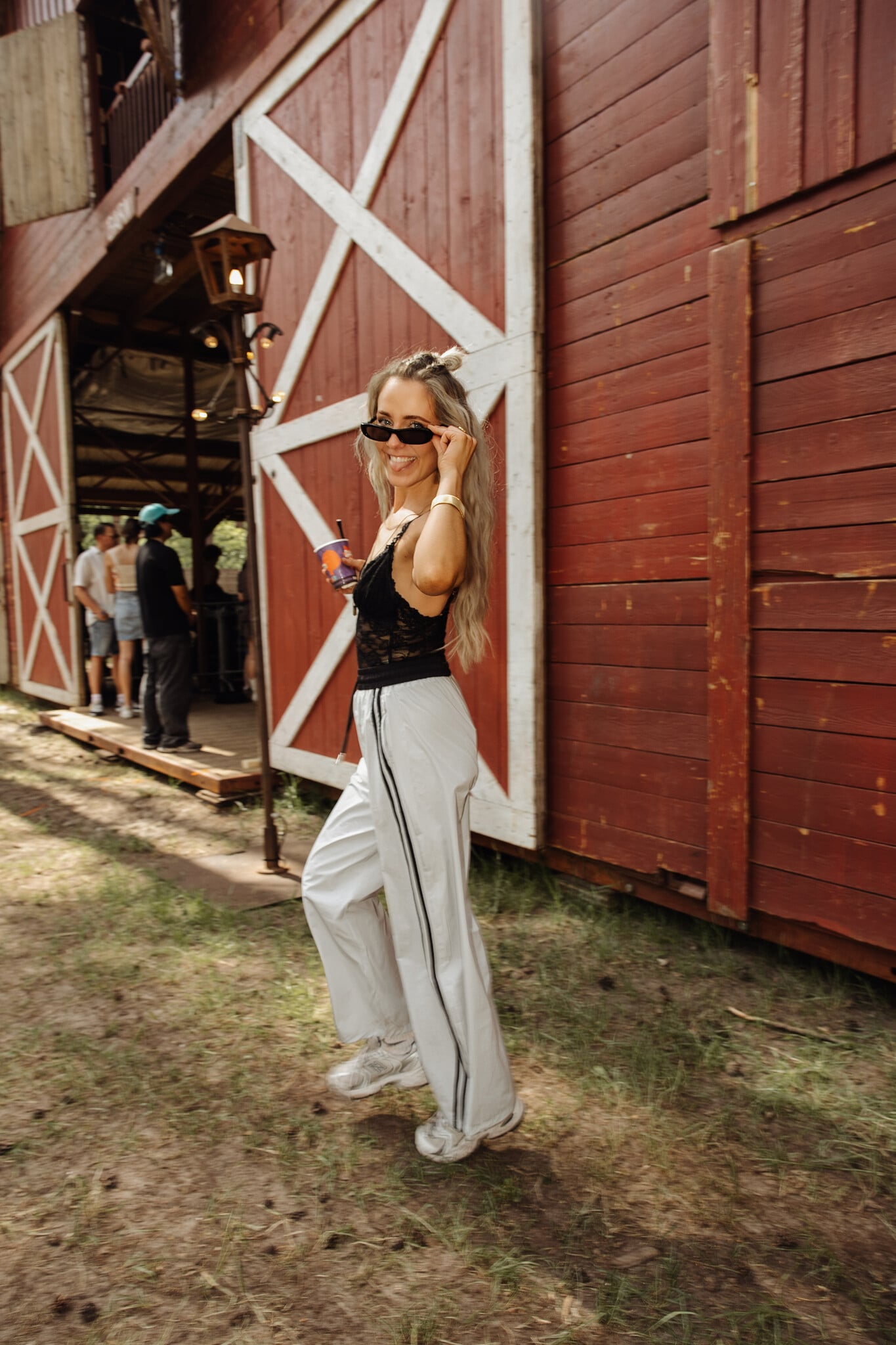 Madison pantalon met streep | Grijs