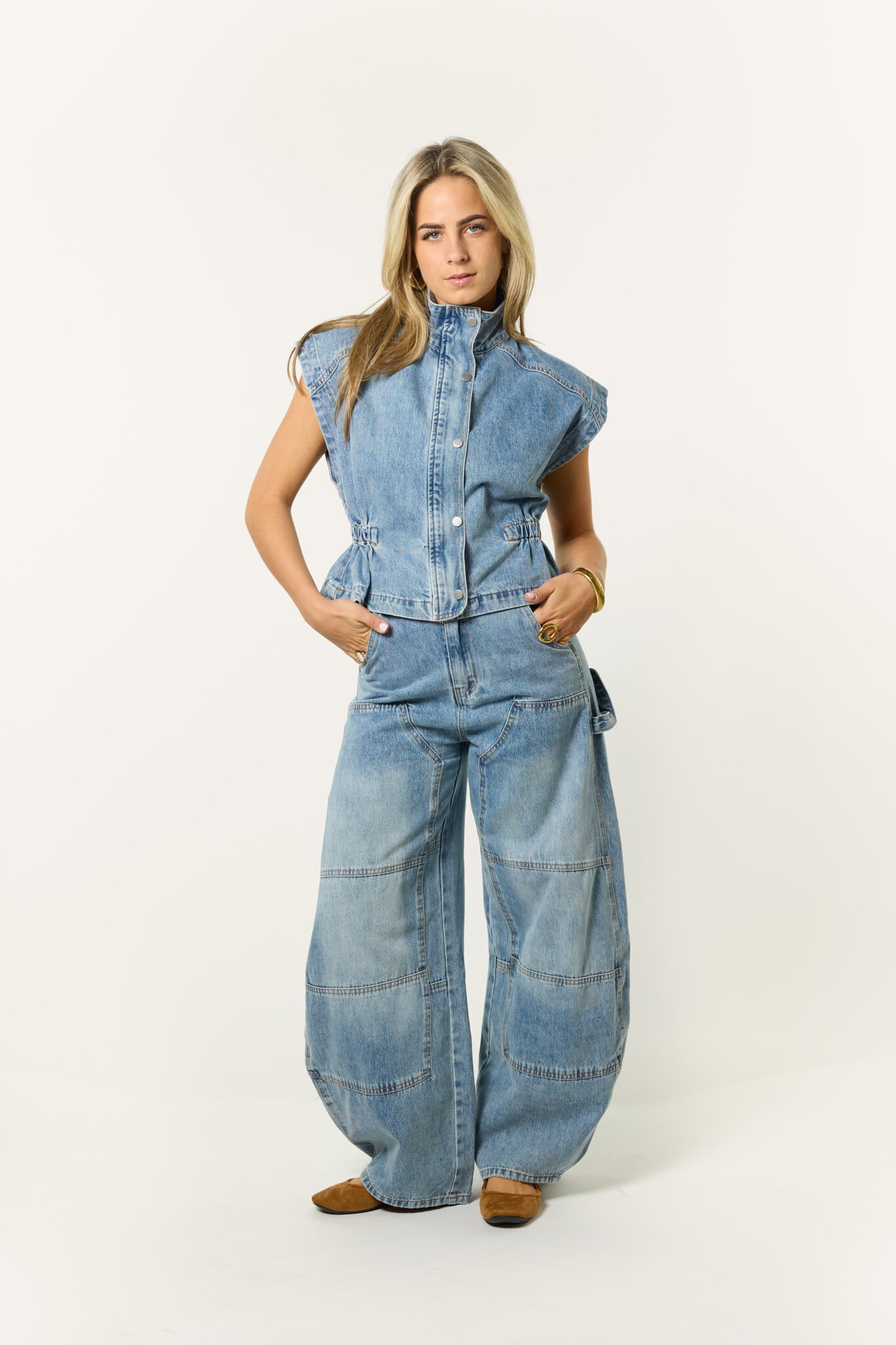 Stella balloon jeans | Denimblauw