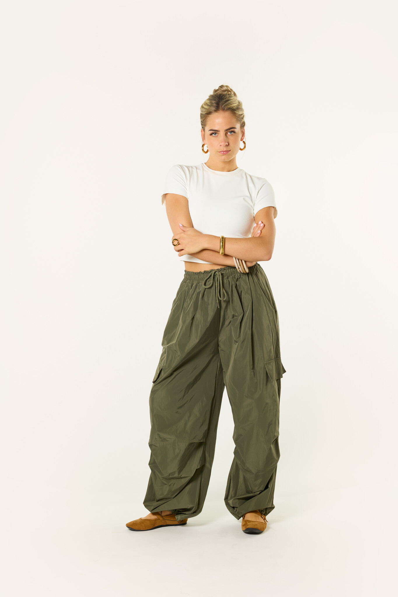 Riley cargo parachute broek | Khaki